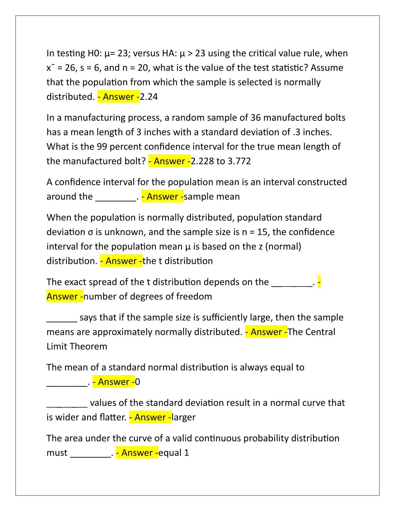 BUAL 2650 Final Exam Correctly Answered Latest Update
