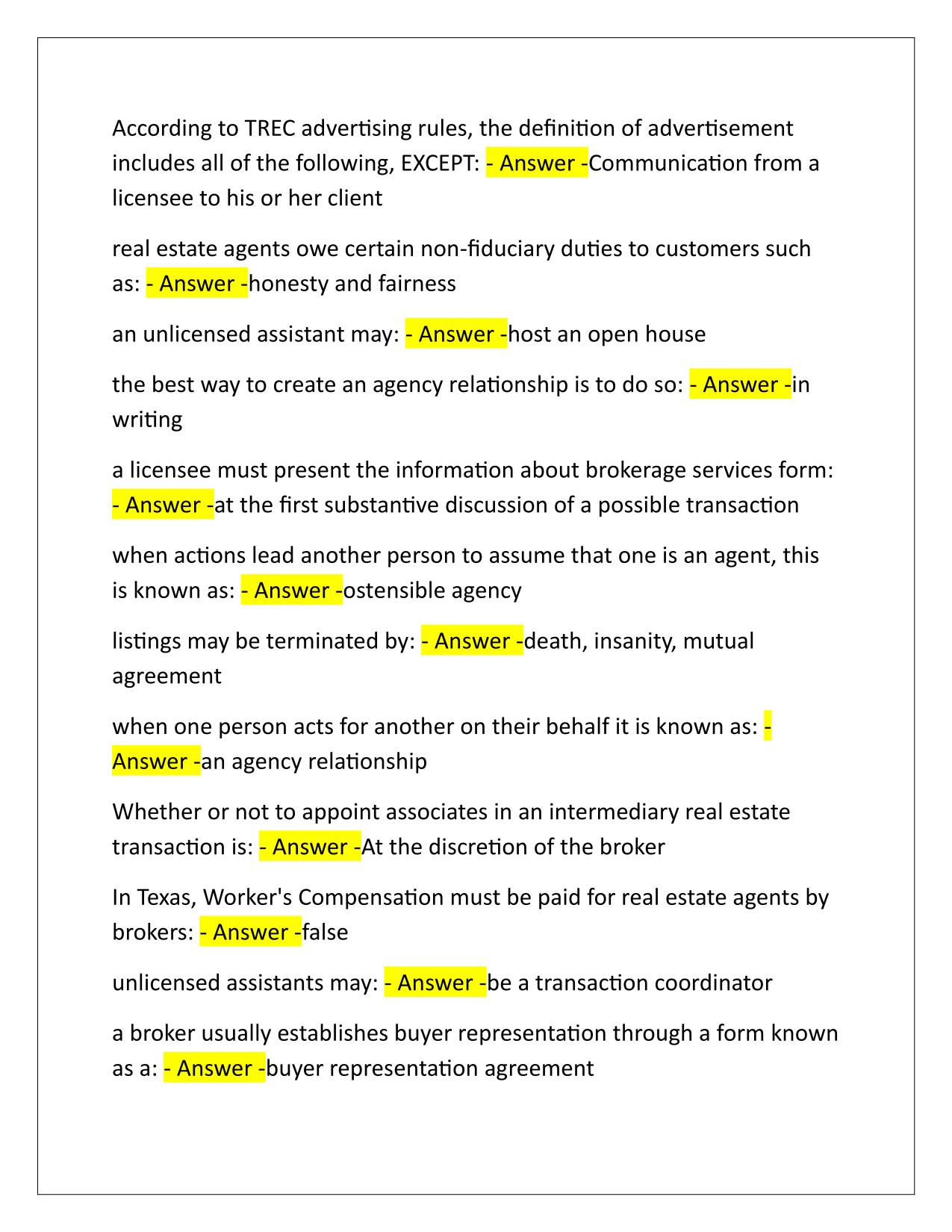 Law of Agency–Champions Correctly Answered Latest Update