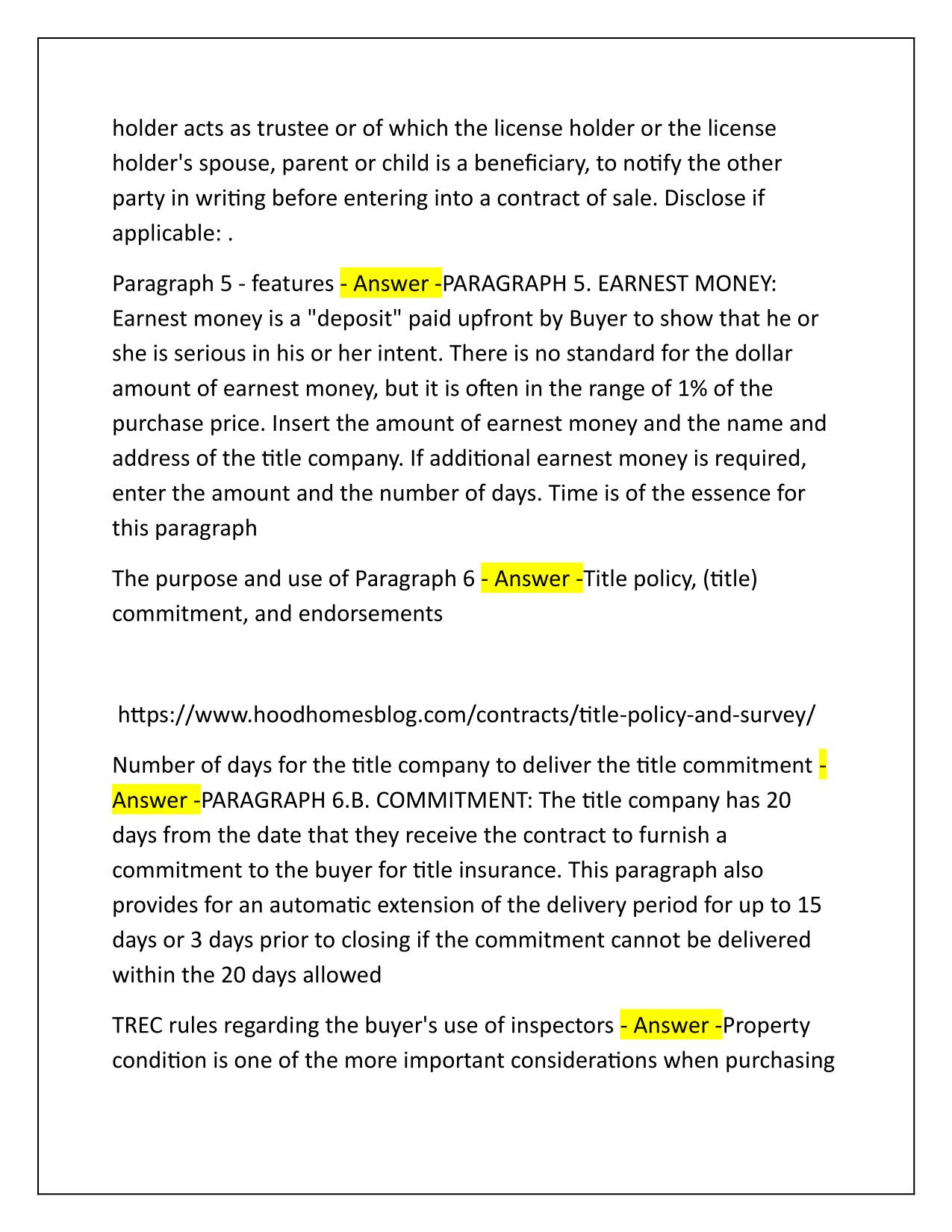 Promulgated Contracts Exam Q&A Latest Update