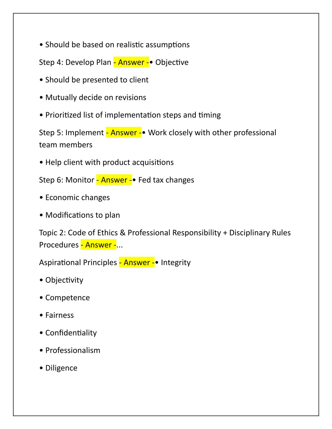 CFP exam Correctly Answered Latest Update