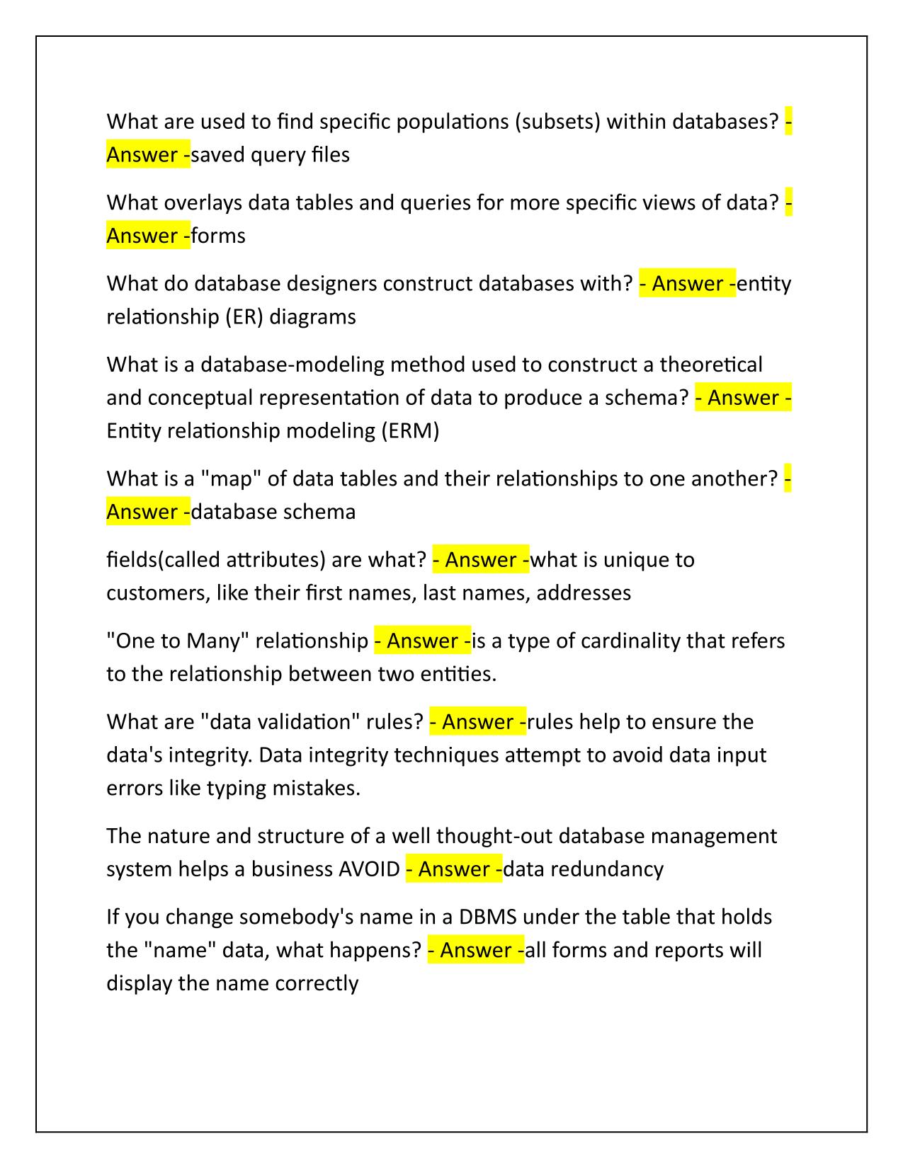 ISTM 210 EXAM 5 Correctly Answered Latest Update
