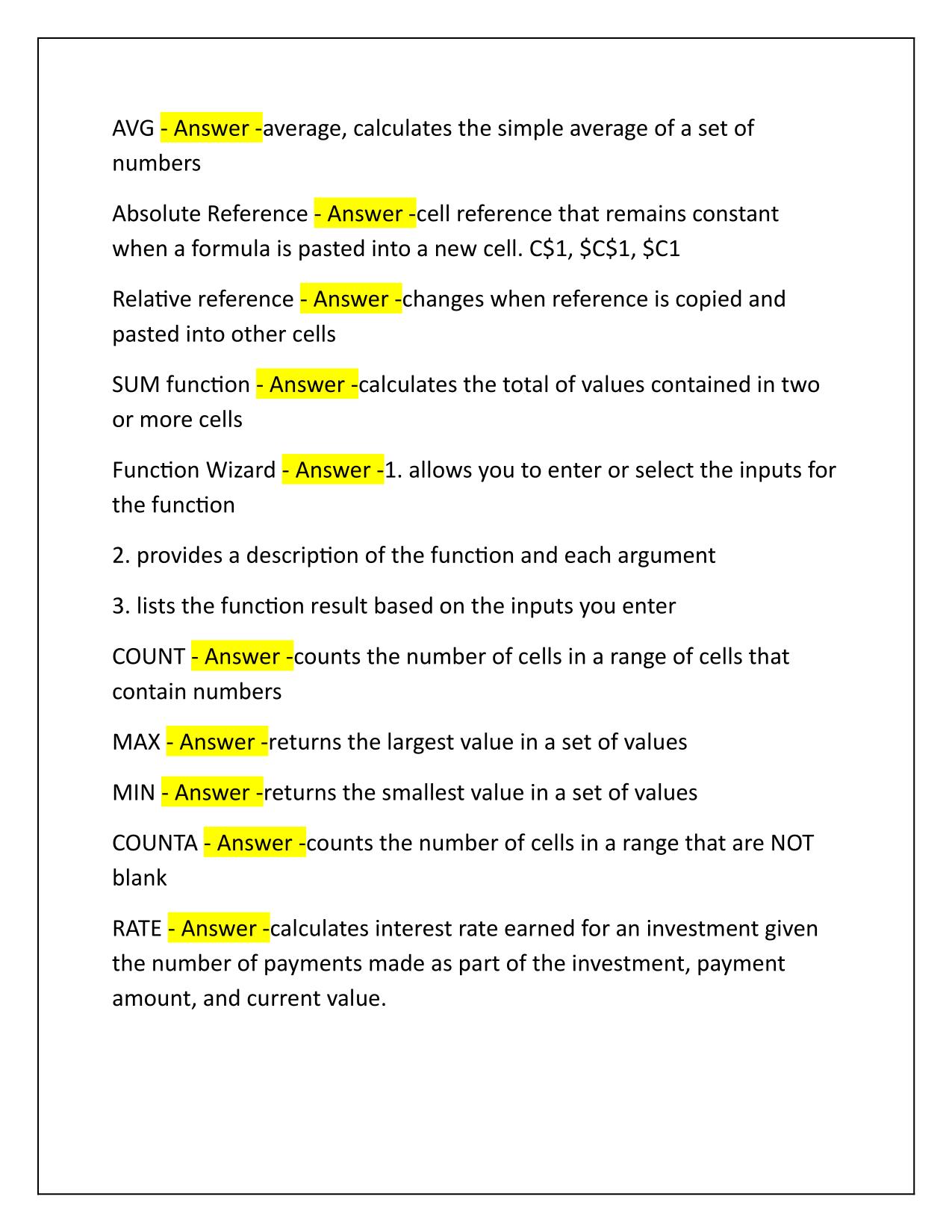 ISTM 210 Exam 2 Excel (phinney) Correctly Answered Latest Update