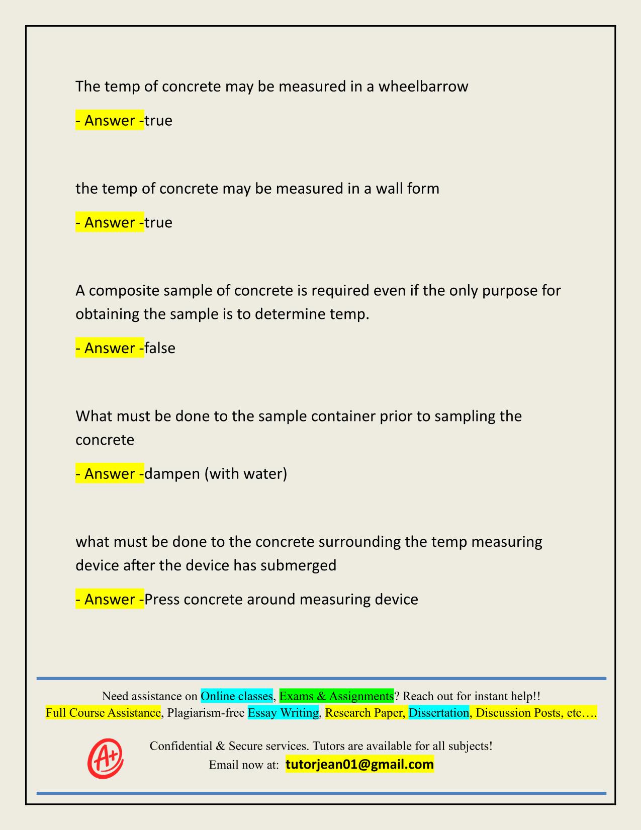 ACI WRITTEN EXAM ACTUAL 2025/2026 Q&A 100% PASS