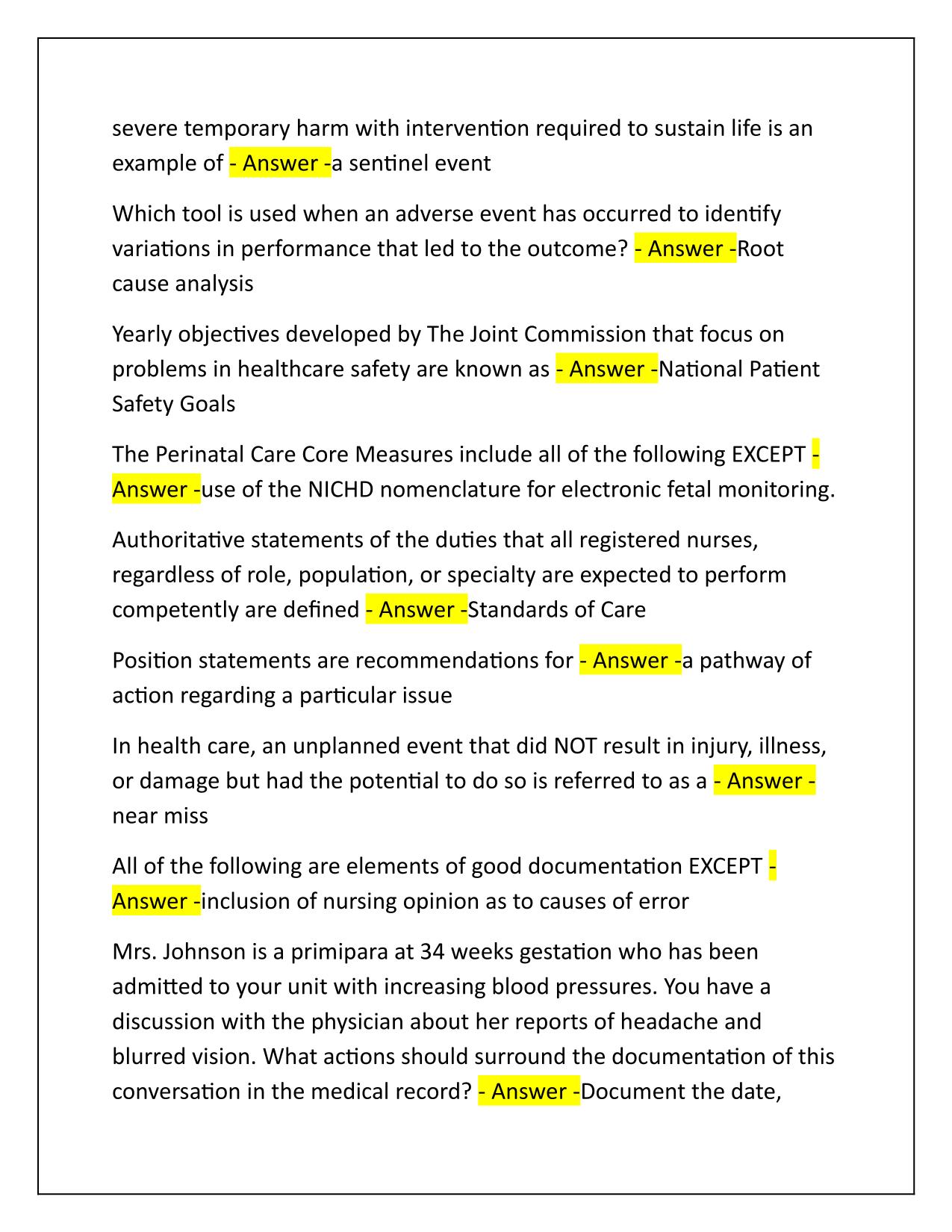 AWHONN PEOP Perinatal Final Review Q&A 2025-2026 Update