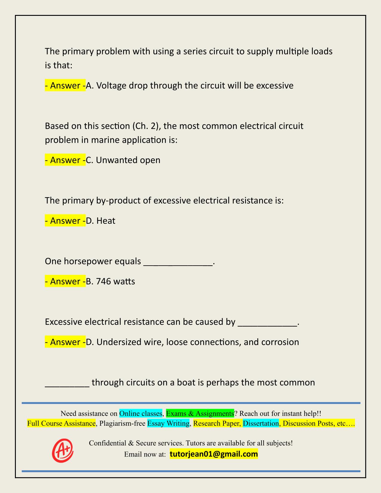 ABYC ELECTRICAL EXAM ACTUAL 2025/2026 Q&A