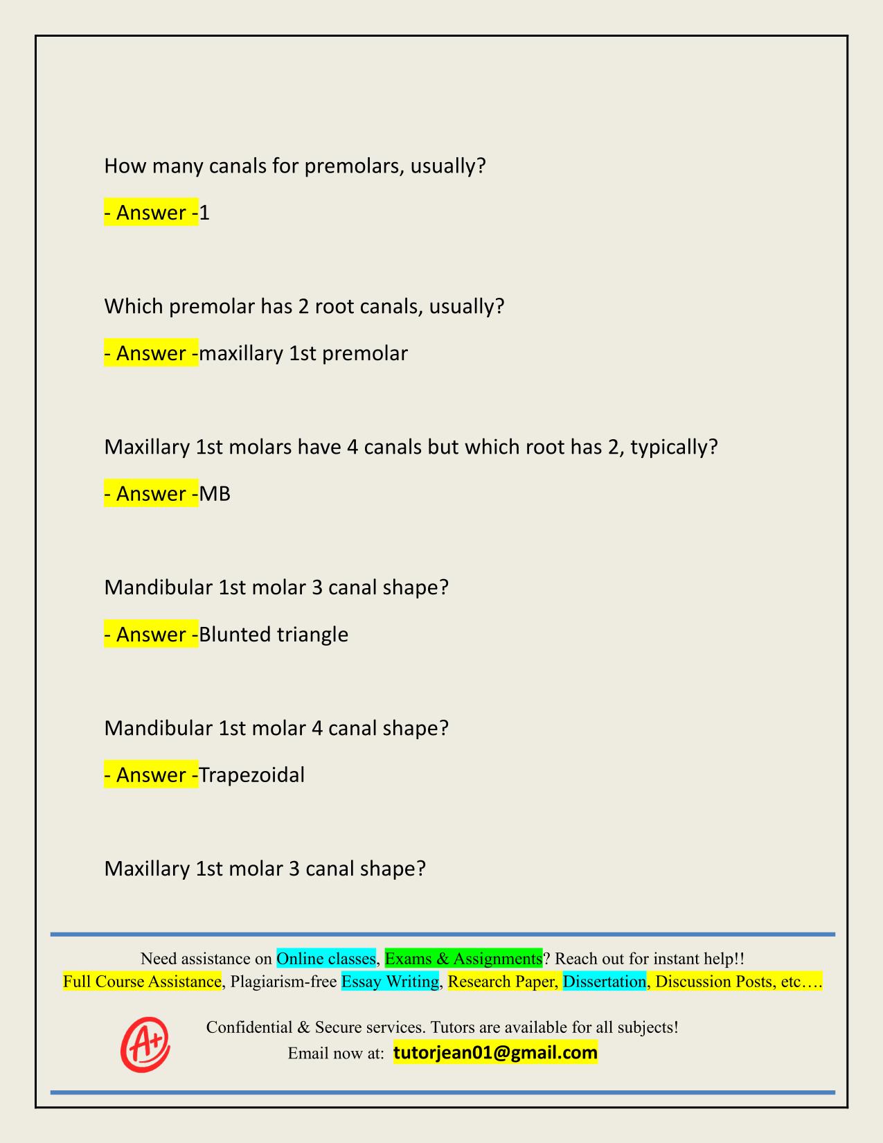 INBDE CONTENT/ASDOH EXAM – ENDO ACTUAL 2025/2026 QUESTIONS AND 100% CORRECT ANSWERS
