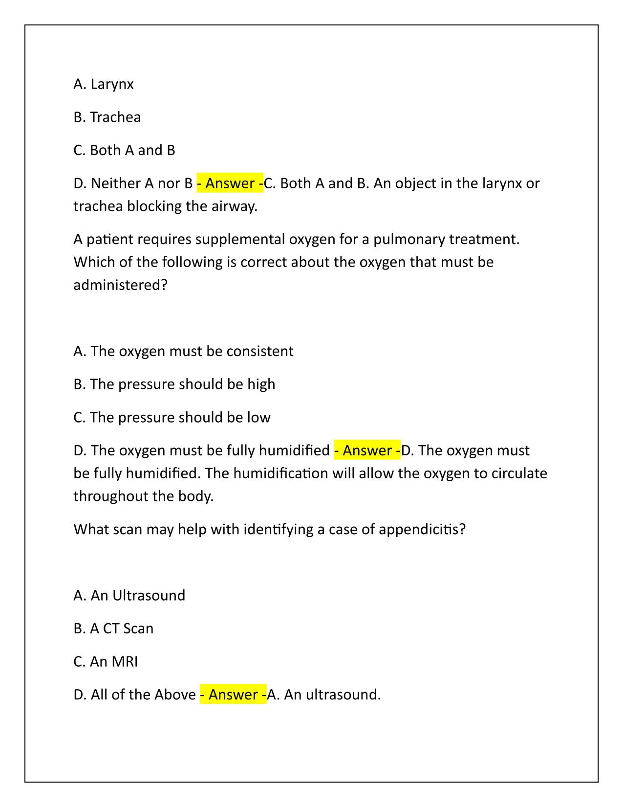 Practice CMSRN Test Bank Q&A Latest Update