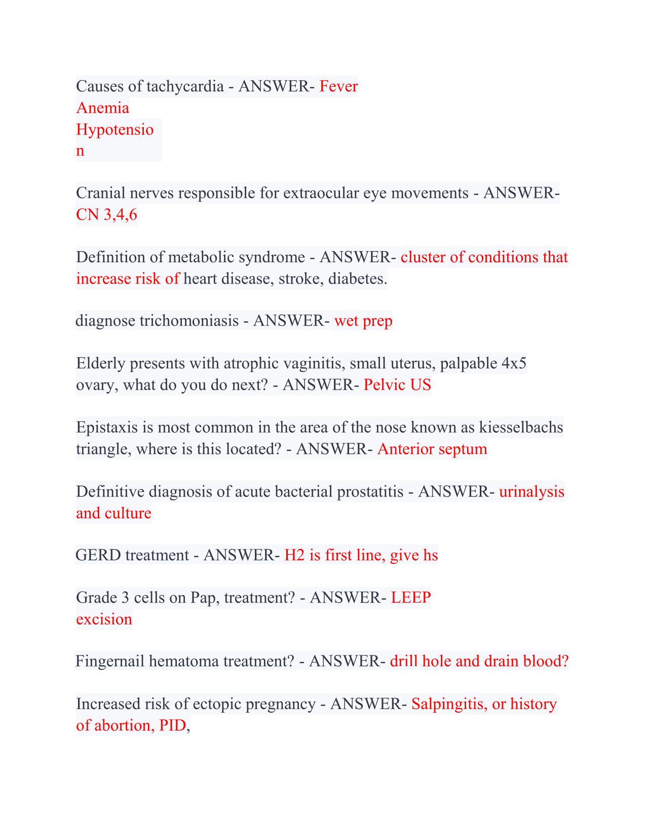 AANP FNP CERTIFICATION LATEST WITH 200 REAL EXAM Q&A, A+ GRADE