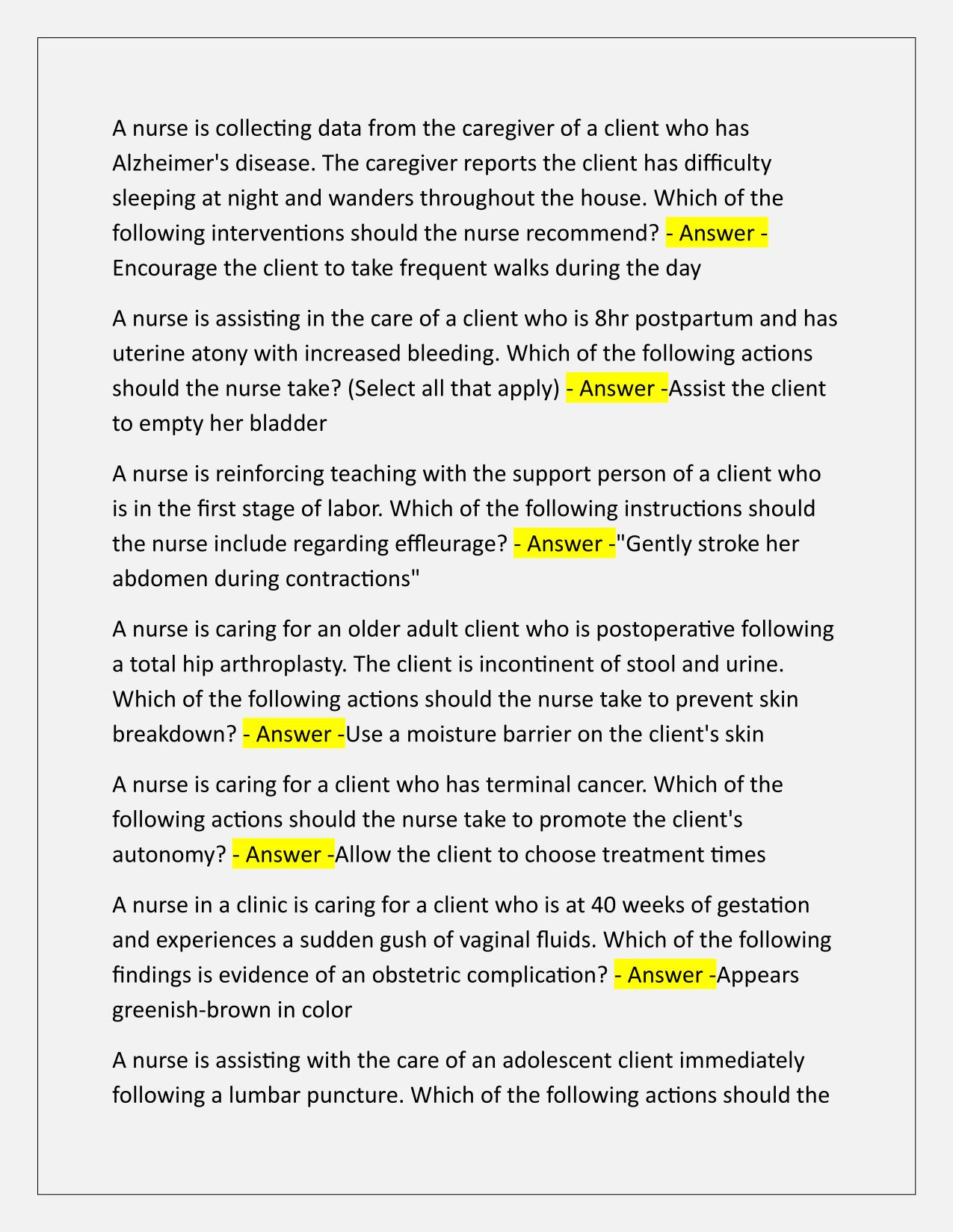 PN ngn Test Questions and Correct Answers 2025