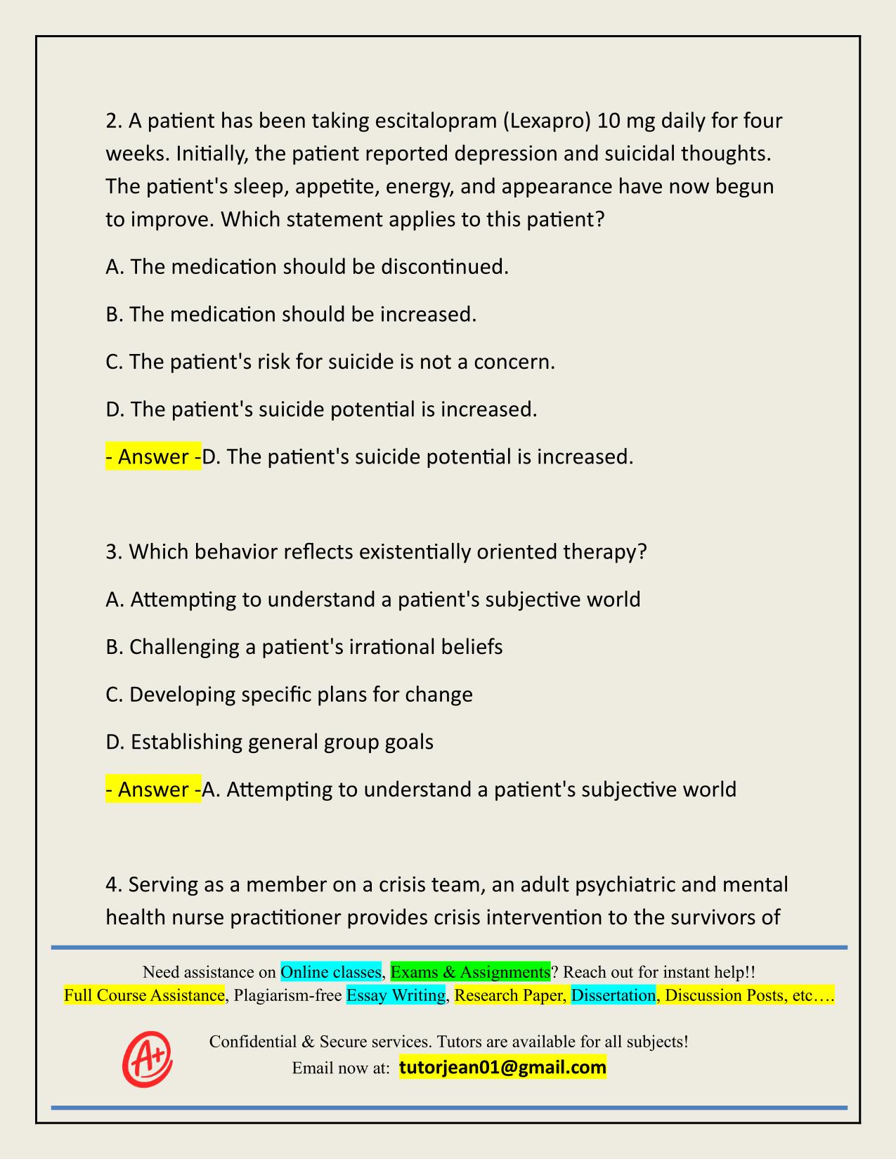 NEWEST 2025/2026 SAMPLE TEST ANCC – PMHNP ACTUAL TEST