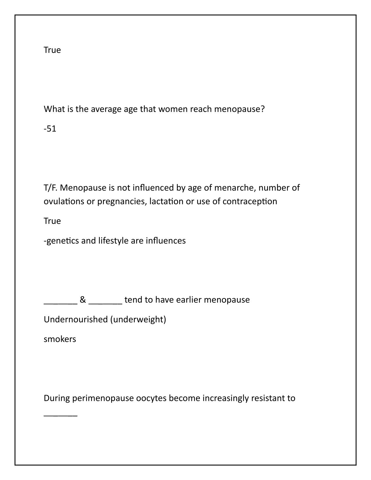 Menopause (lecture 16) Exam Q&A Latest Update 2025-2026