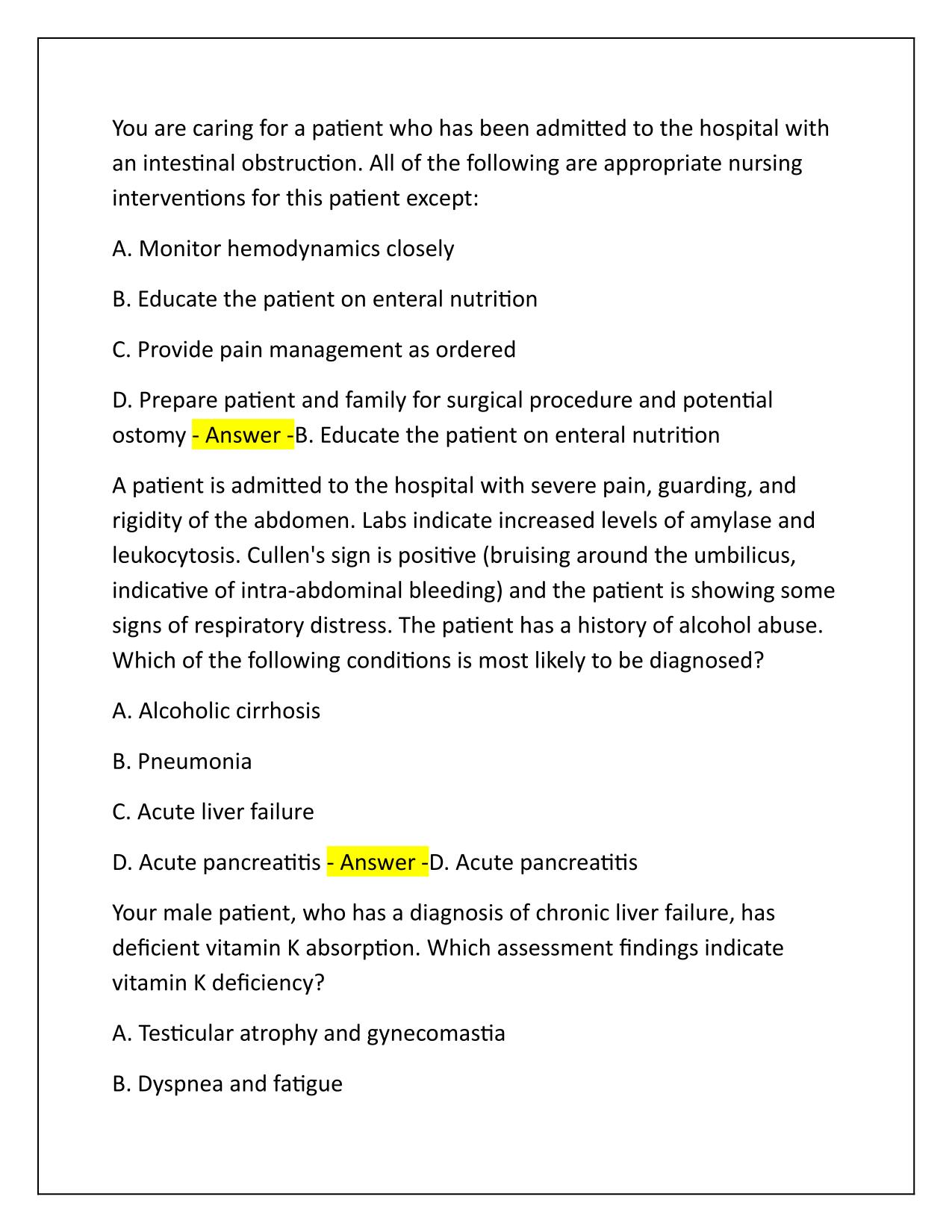 CMSRN 1 Exam Q&A Latest Update