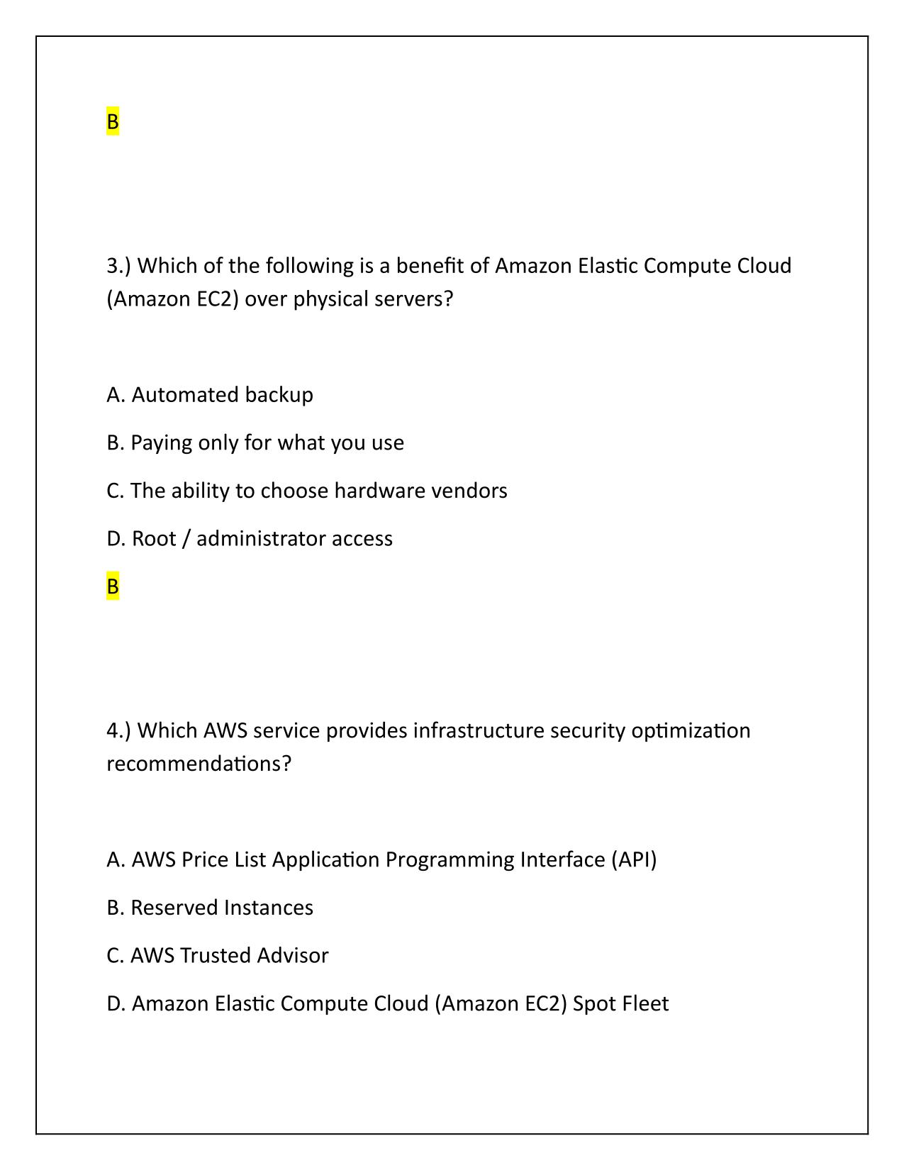 AWS Cloud Practitioner Exam Questions and Correct Answers Latest Update 2025-2026