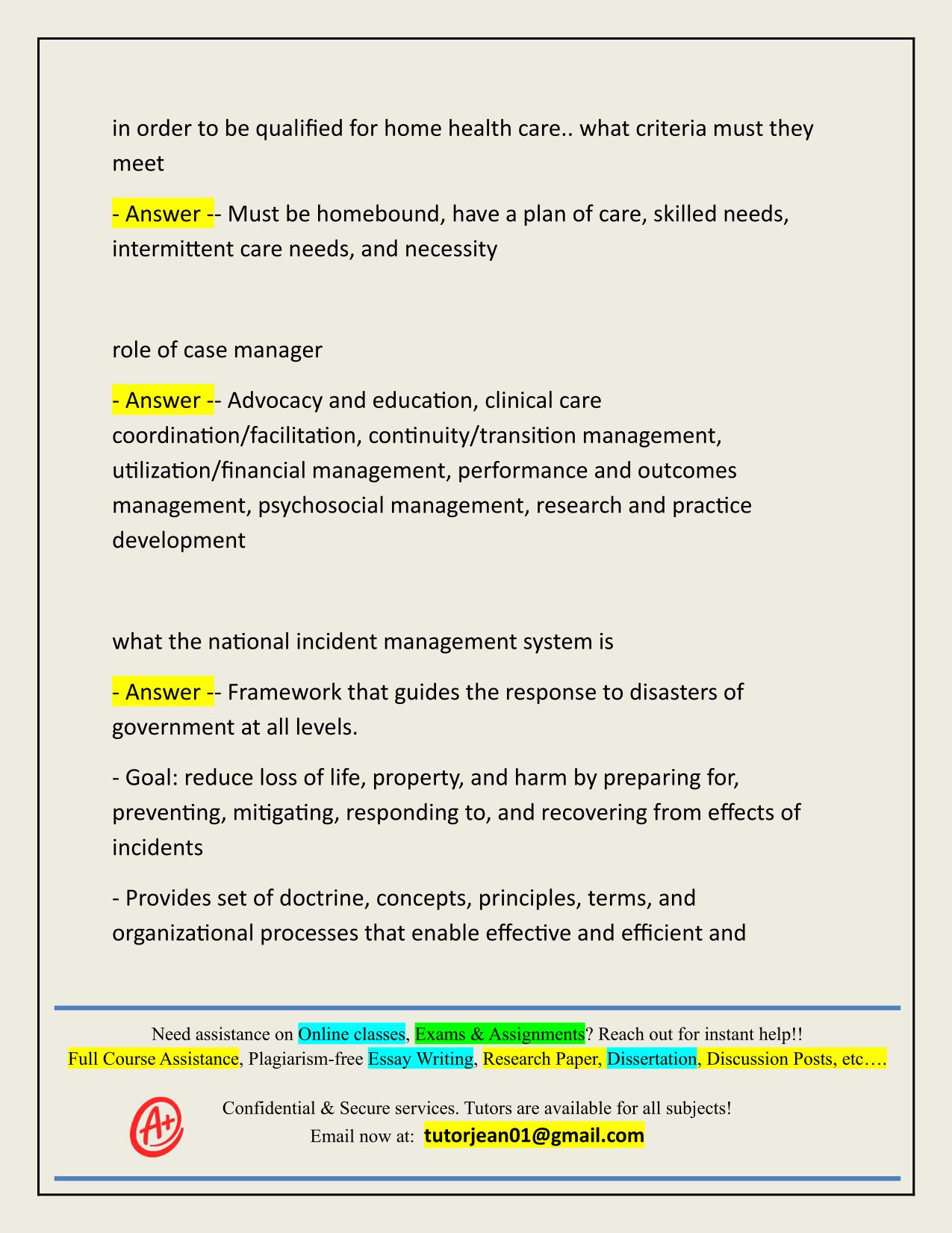 NURS 441 - TEST 2 ACTUAL 2025/2026