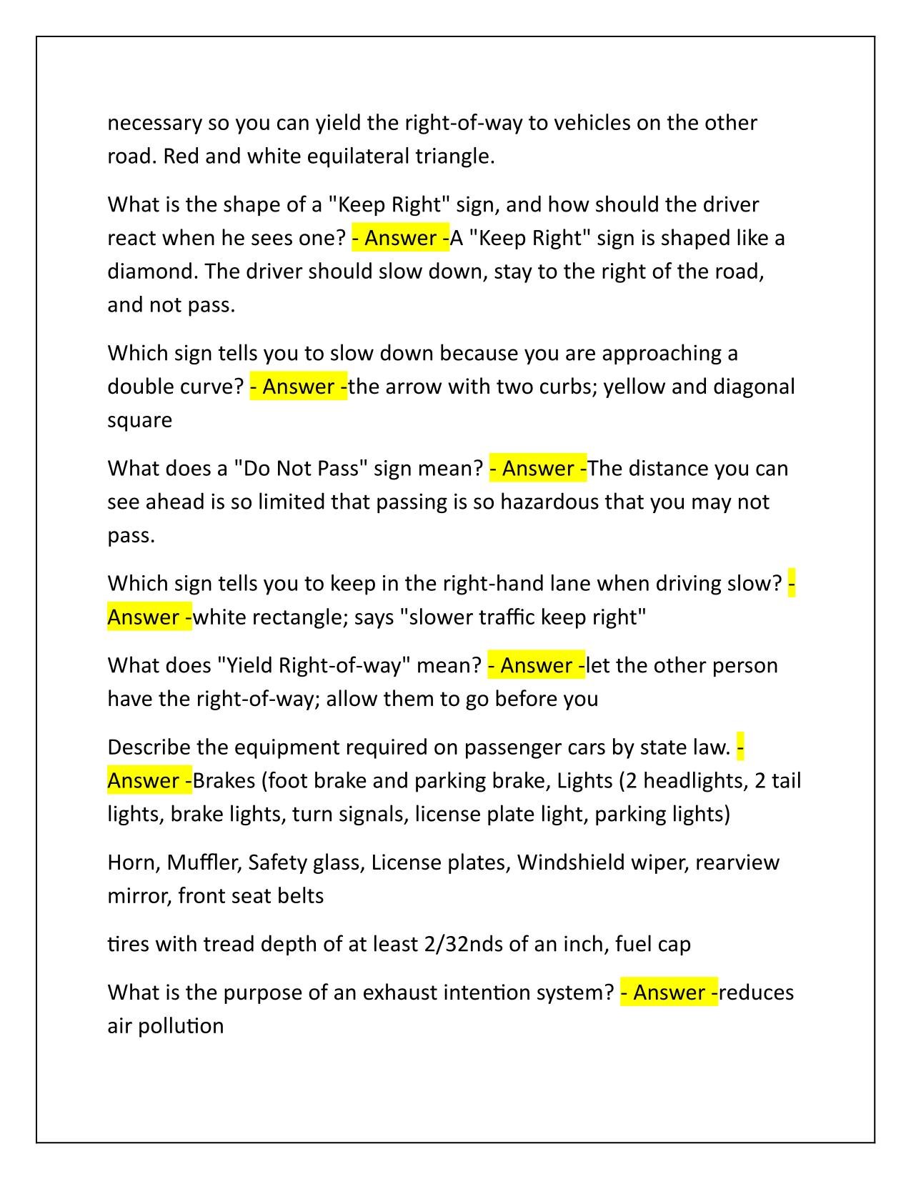 Appendix C Study and Review Questions for Class C Operators Q&A Latest Update