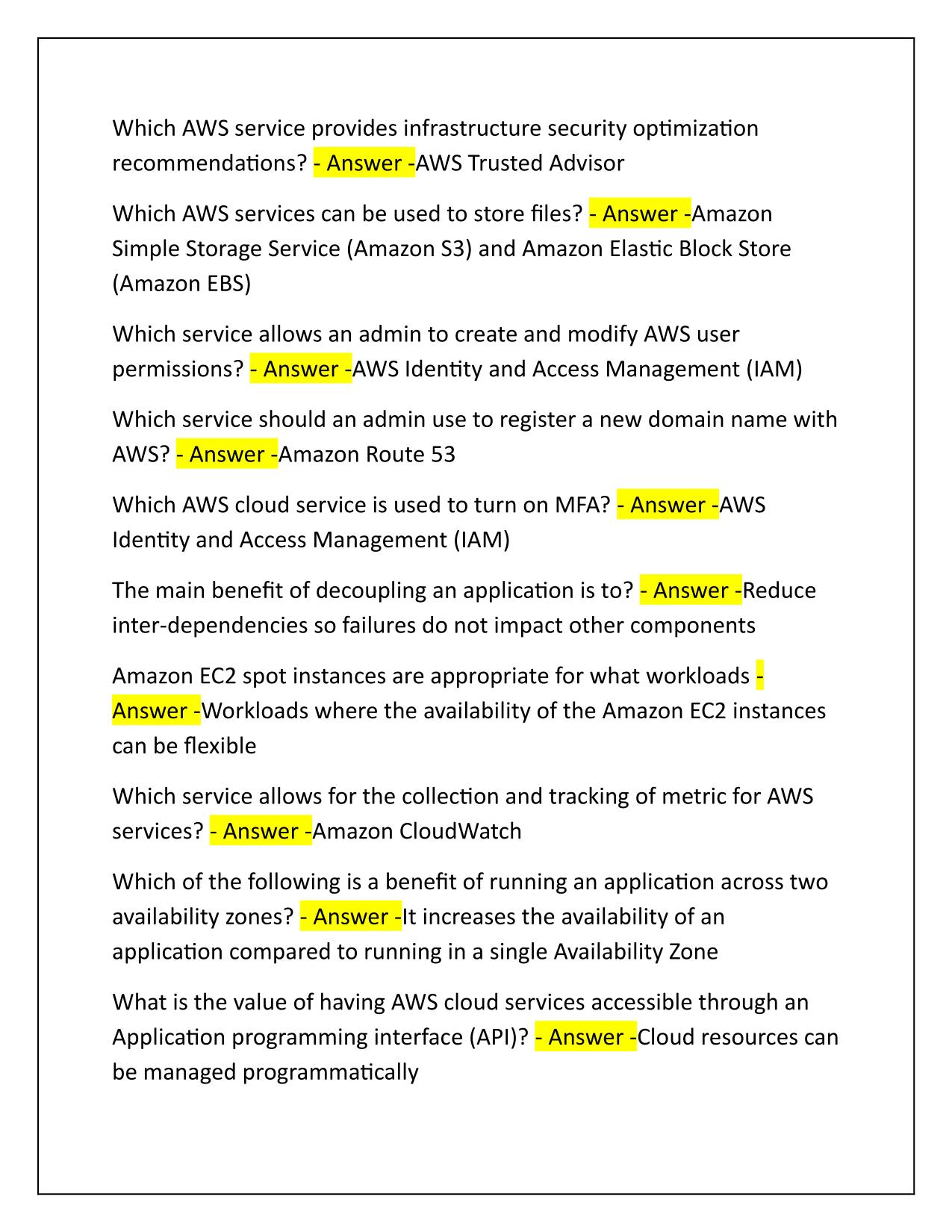AWS Cloud Practitioner Q&A Latest Update 2025