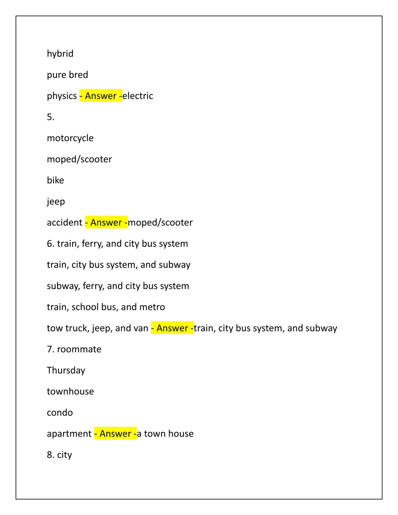 ASL Unit 4 Comprehension Test Correctly Answered Latest Update