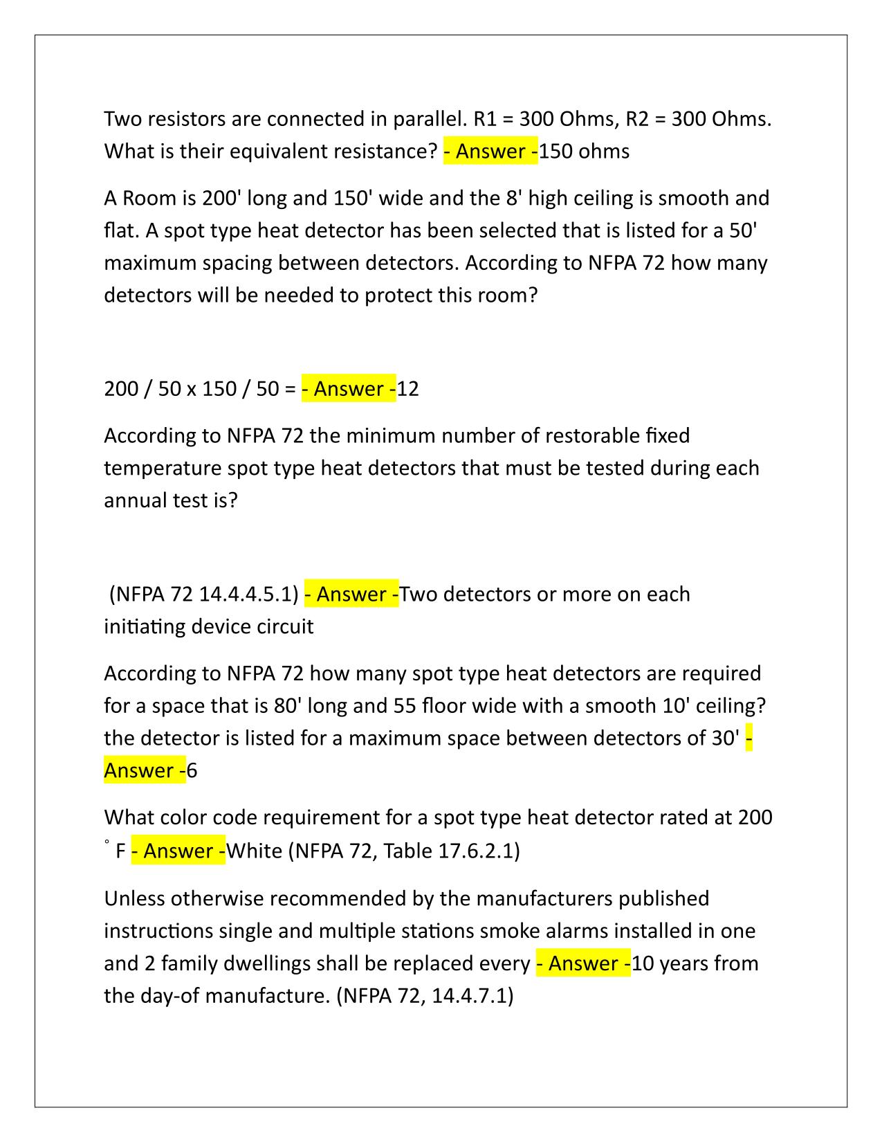 Nicet Level 1 Study Guide Questions and Verified Answers
