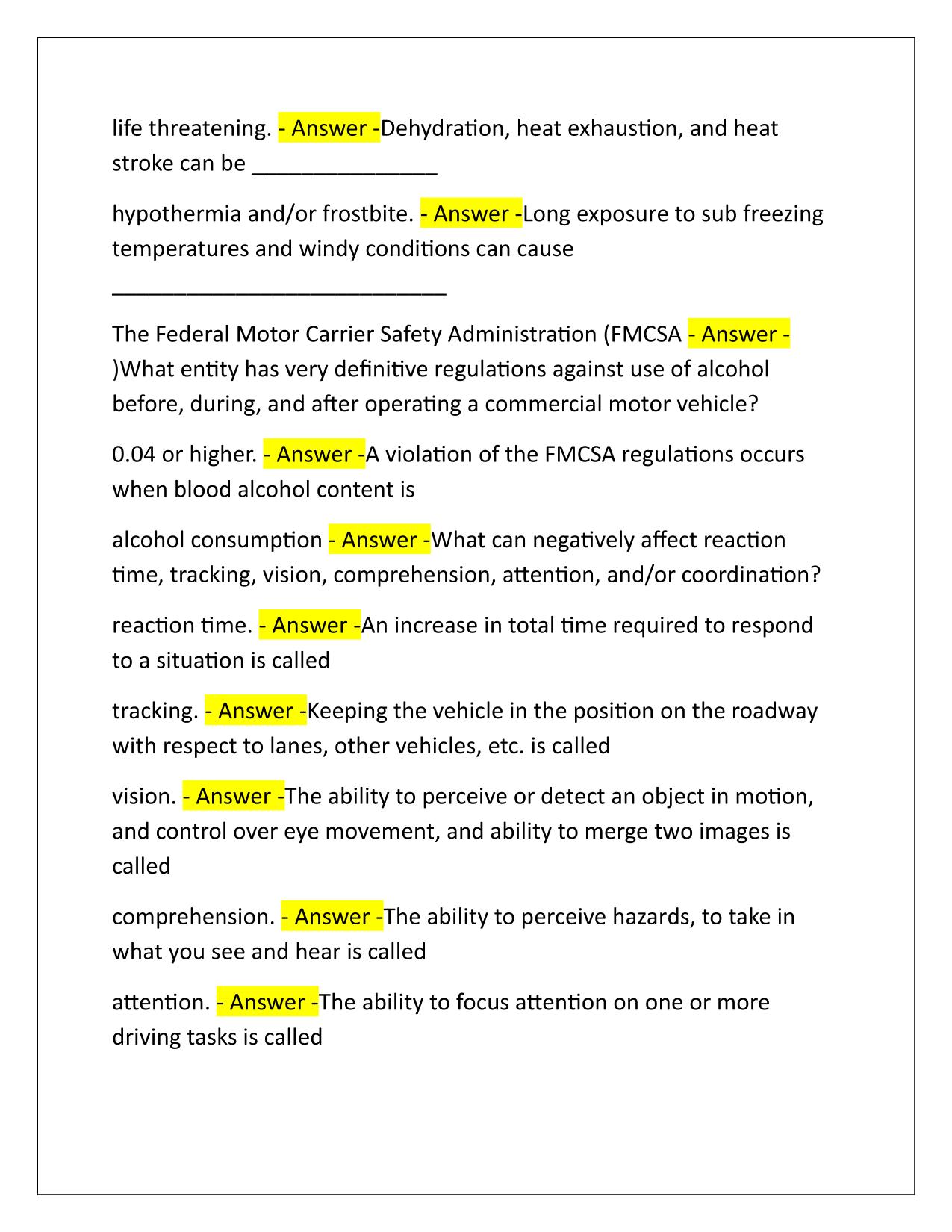 Tow Truck Operator Cert Study Guide Q&A Latest Update