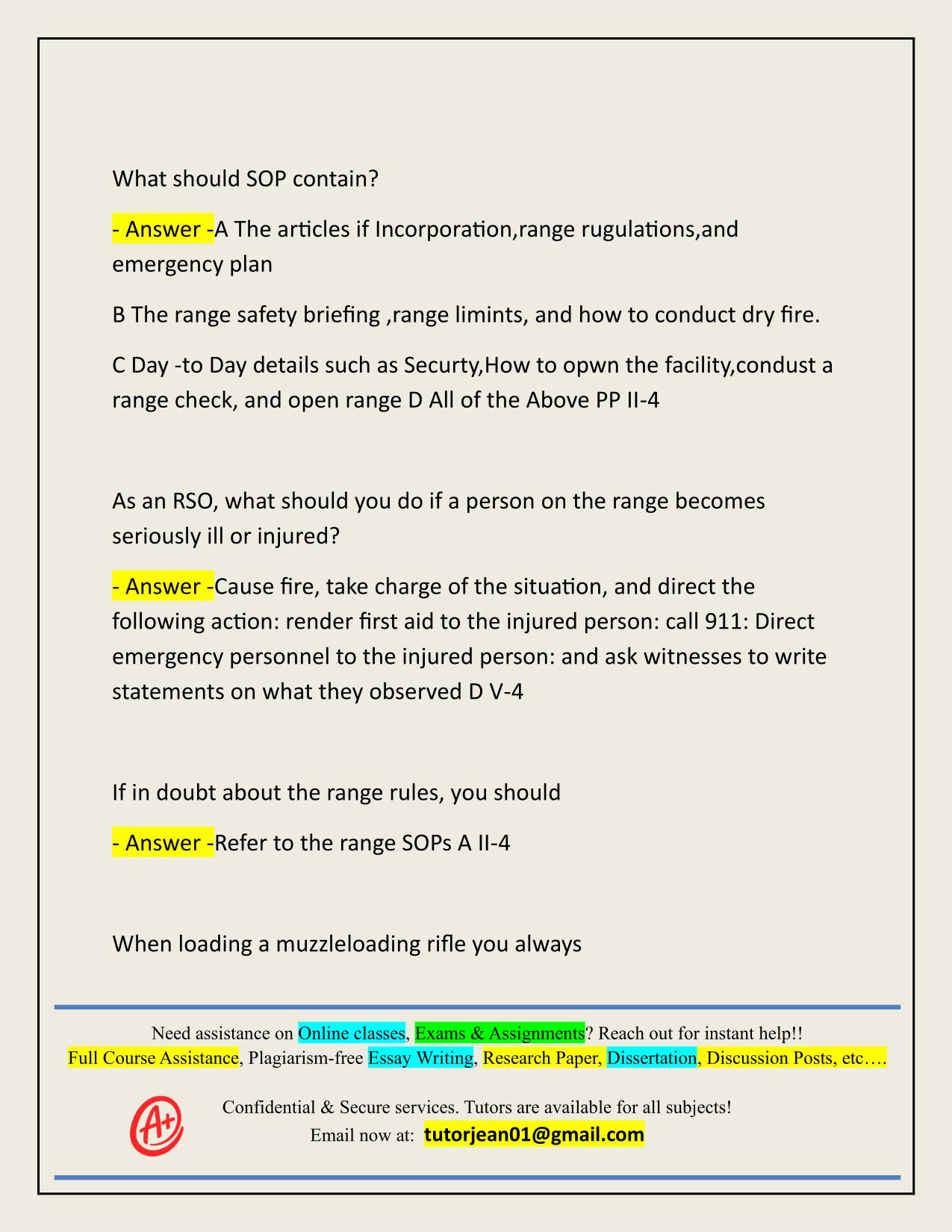 NRA BASIC RSO TEST KEY ACTUAL 2025/2026 WITH VERIFIED ANSWERS