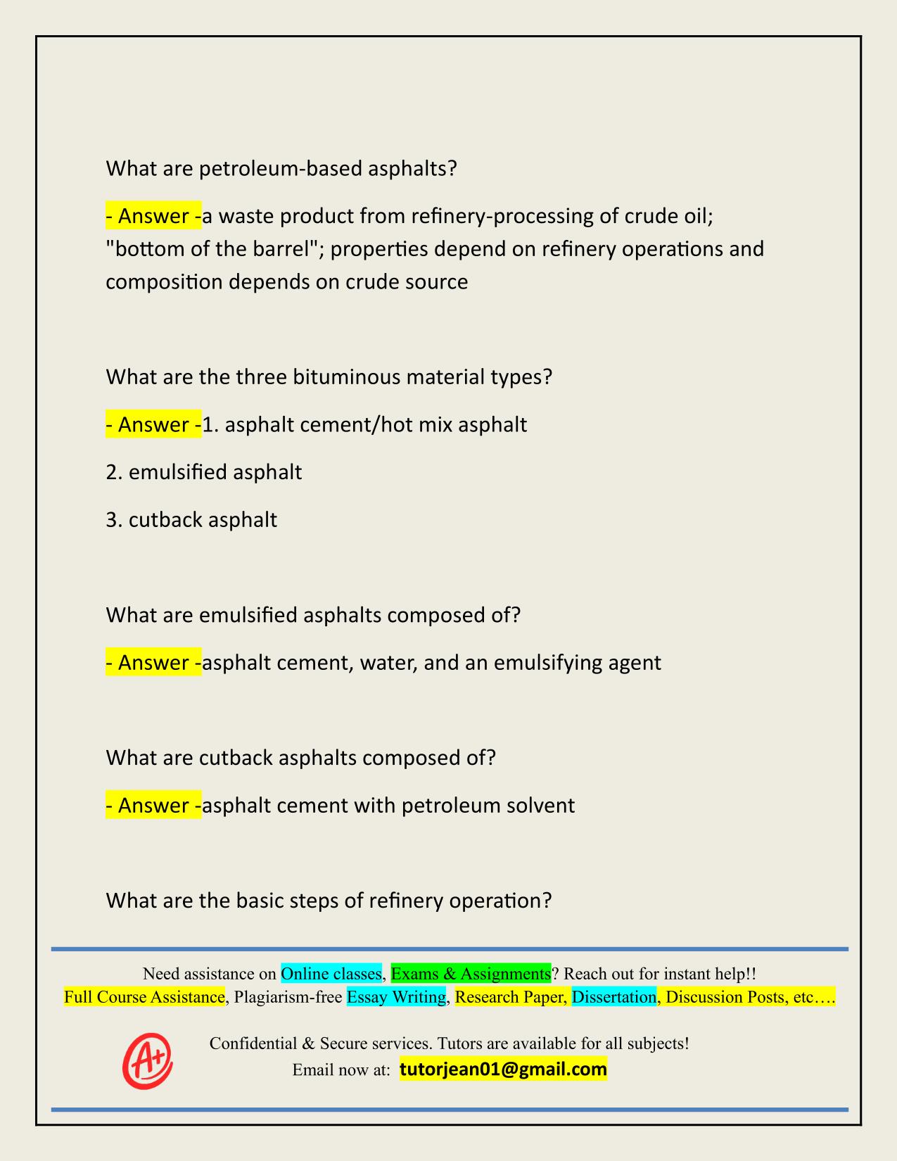 ASPHALT BINDERS (EXAM 2) ACTUAL 2025/2026 CORRECTLY ANSWERED