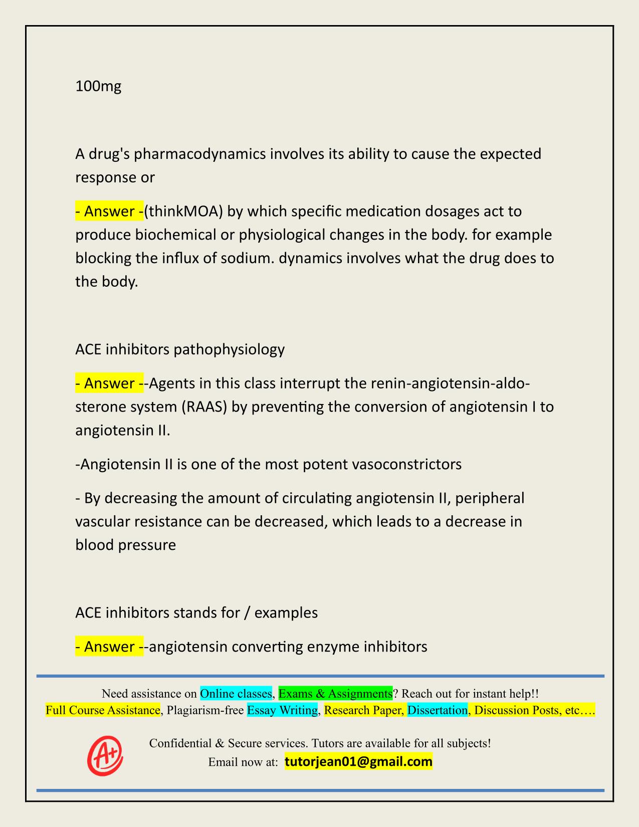 2025/2026 PHARM FINAL STUDY GUIDE SANCHEZ/NUNEZ/SAGE ACTUAL Q&A