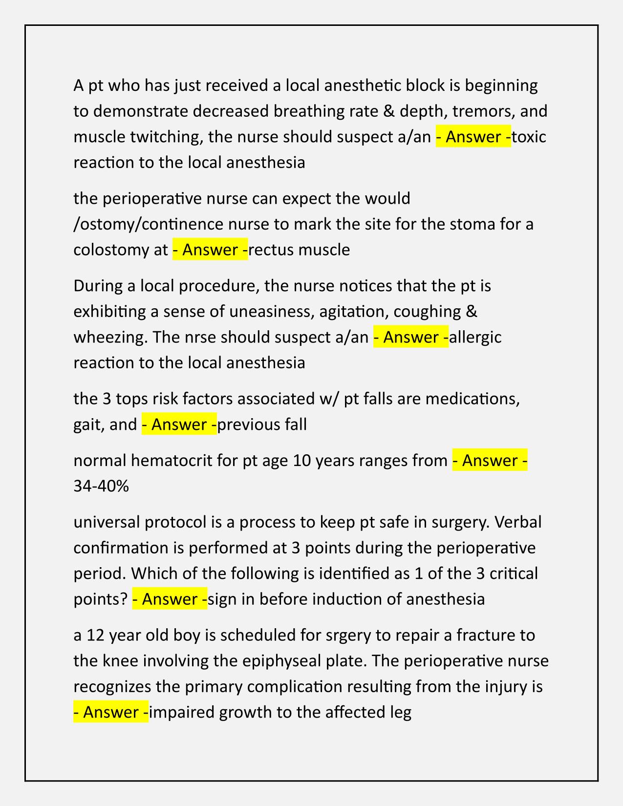 CNOR EXAM Questions and Verified Answers | Latest Update 2025/2026