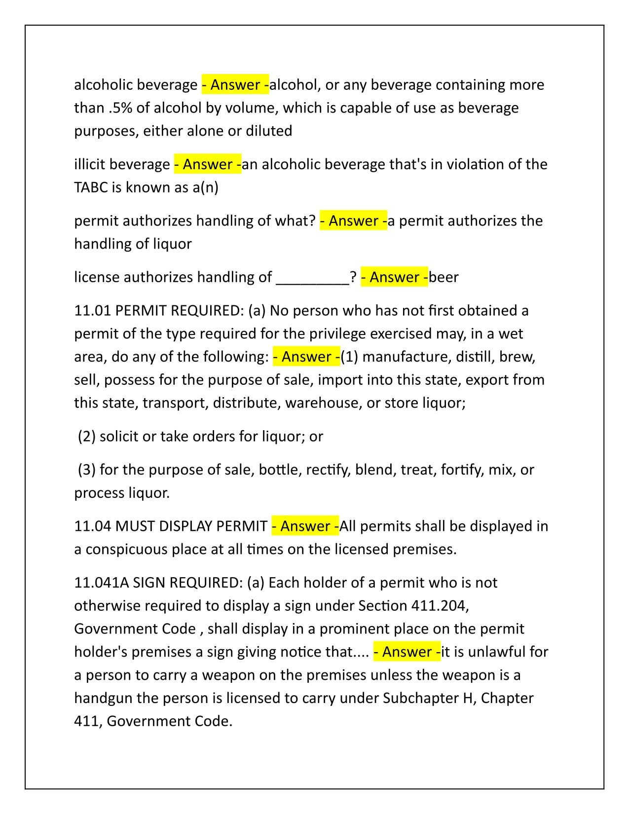 TABC Review Exam Questions and Correct Answers Latest Update