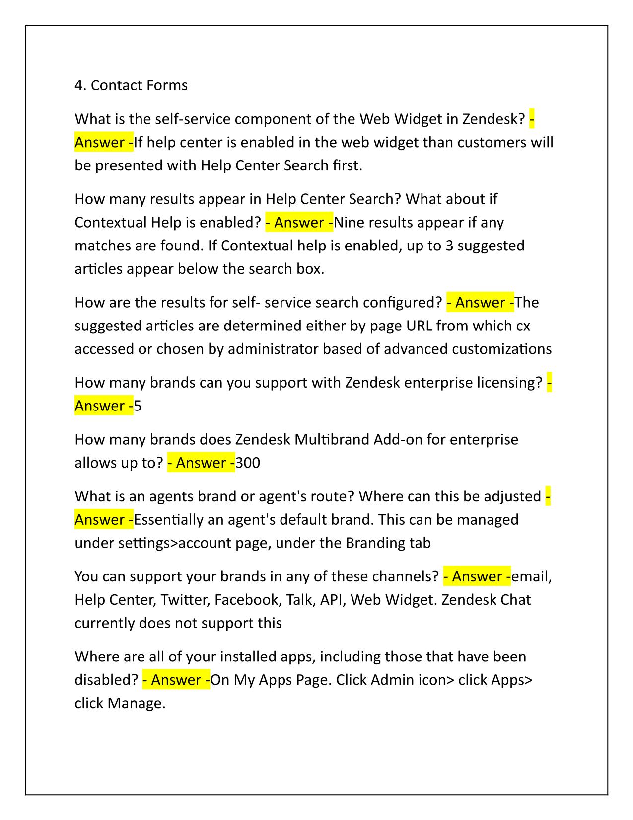 Zendesk Administrator Exam Section 5 Additional Features Correctly Answered 2025