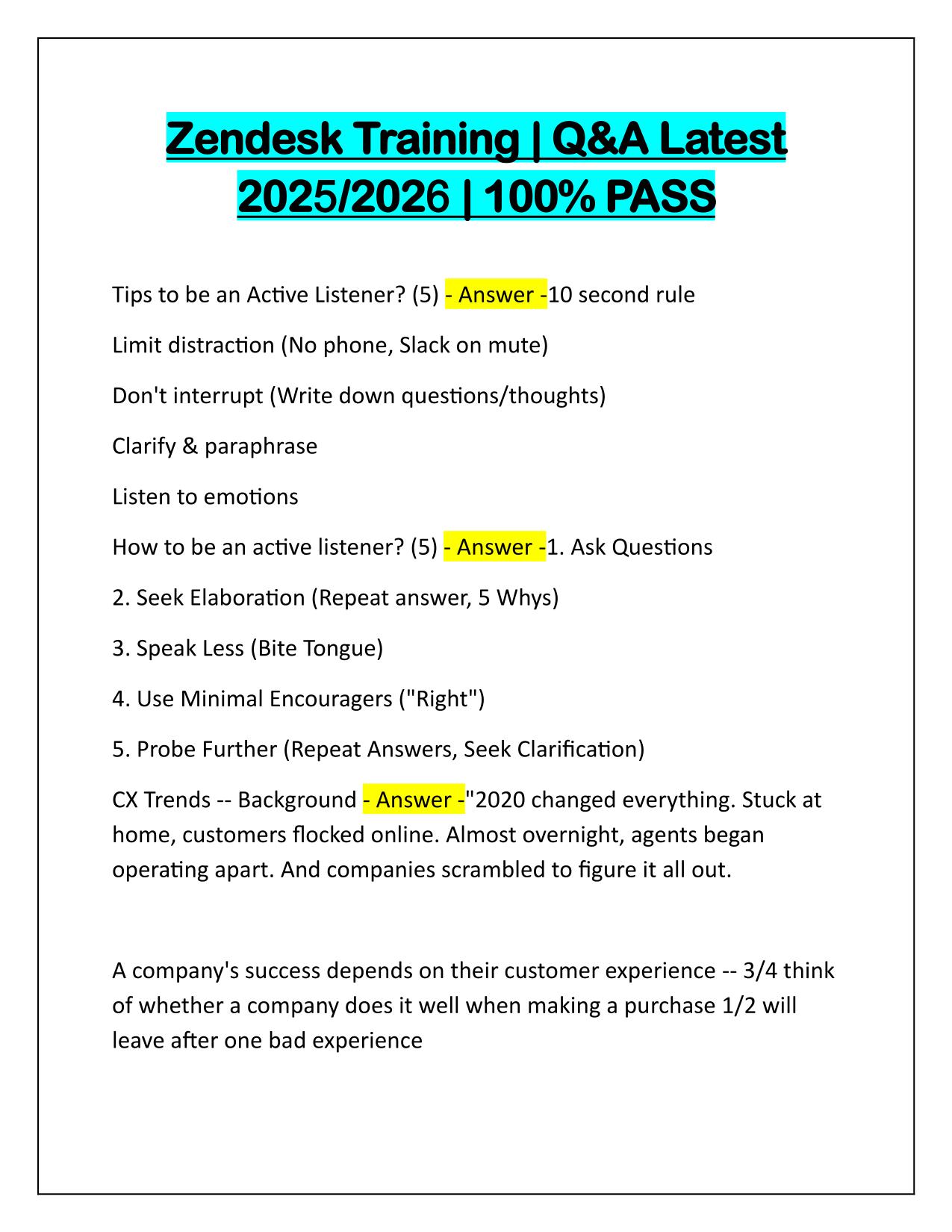 Bundle for Zendesk Administrator Training Exams Correctly Answered 2025-2026 Update
