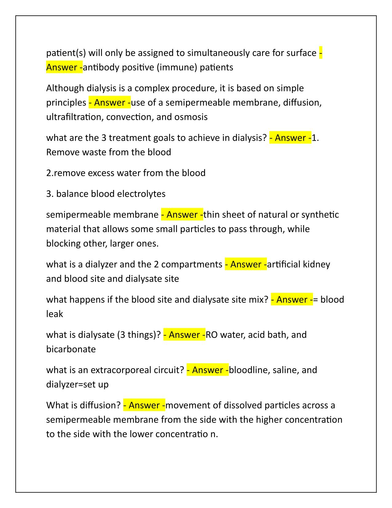 PCT test (Davita) Correctly Answered Latest Update