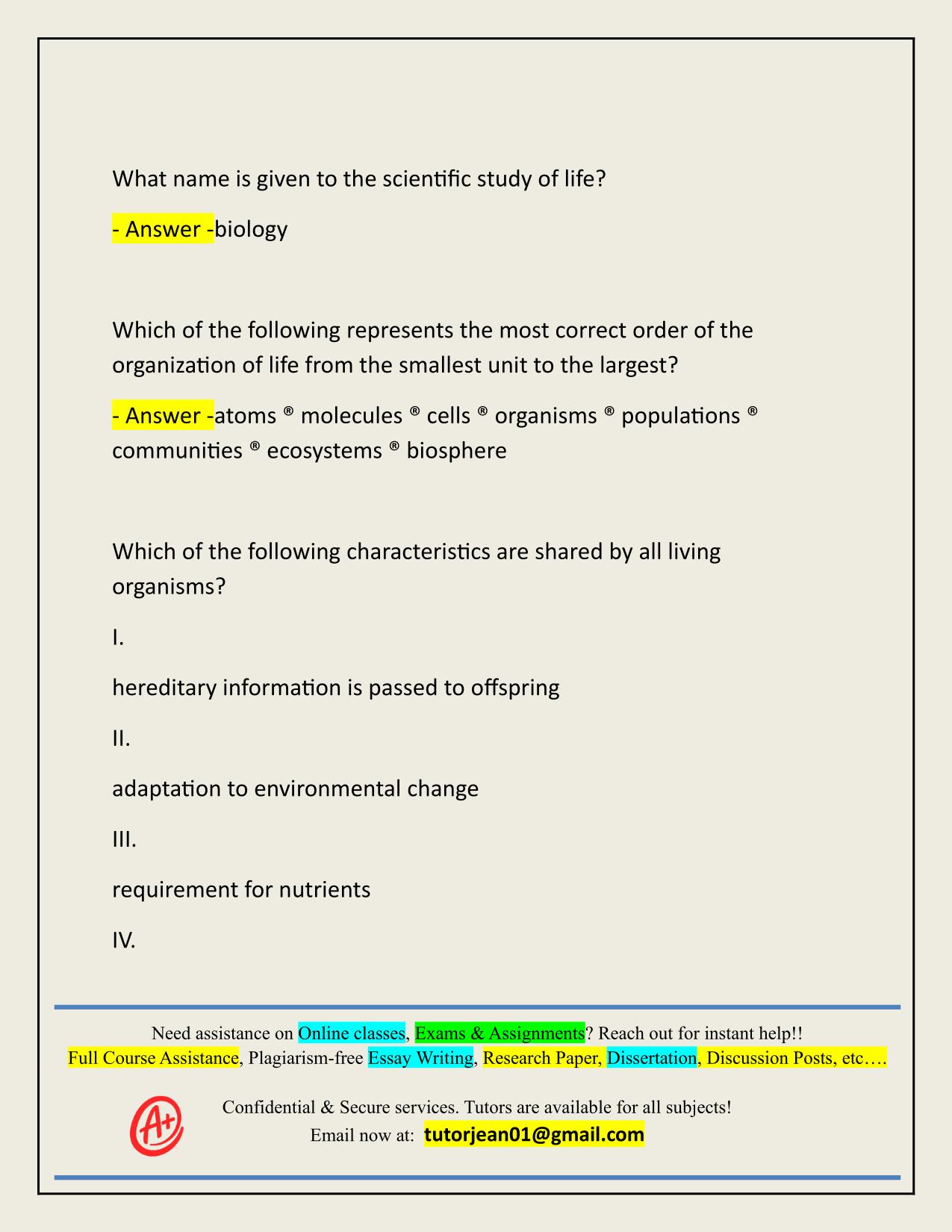 BIO 189 MIDTERM EXAM ACTUAL 2025/2026 CORRECTLY ANSWERED