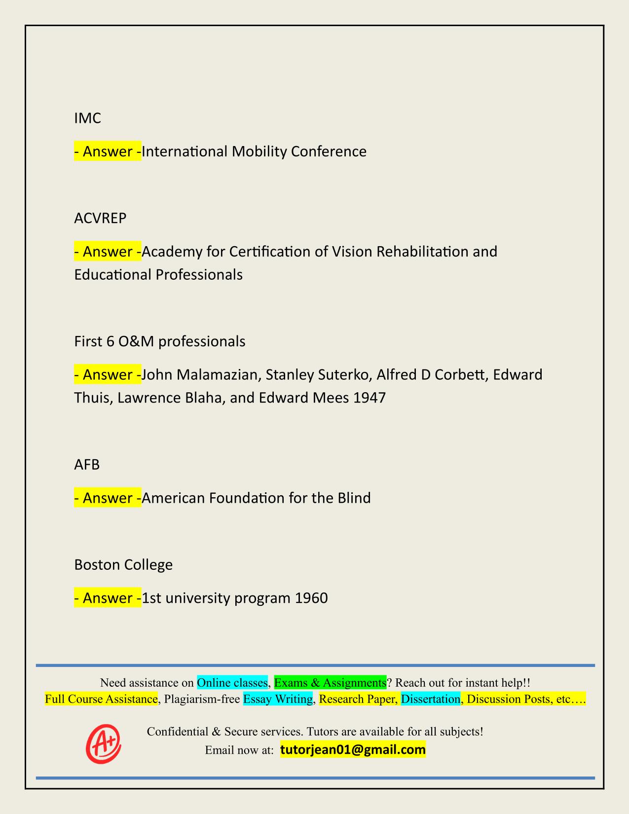 ORIENTATION AND MOBILITY ACTUAL EXAM 2025/2026 COMS STUDY GUIDE