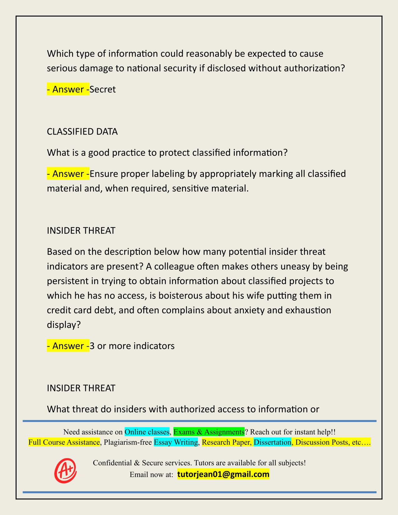 2025/2026 CYBER AWARENESS CHALLENGE 2025 KNOWLEDGE CHECK ACTUAL Q&A