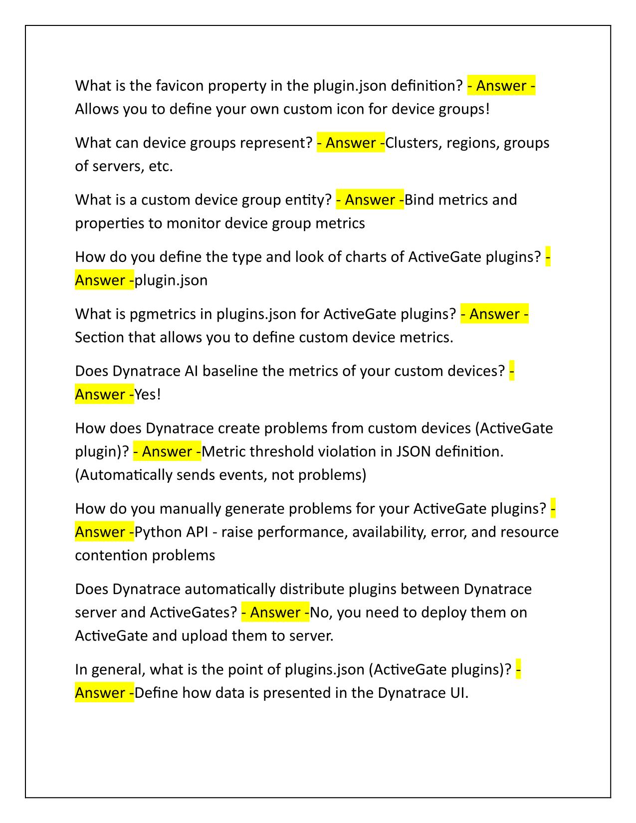Dynatrace Pro Cert-Hayden Exam Q&A Latest Update