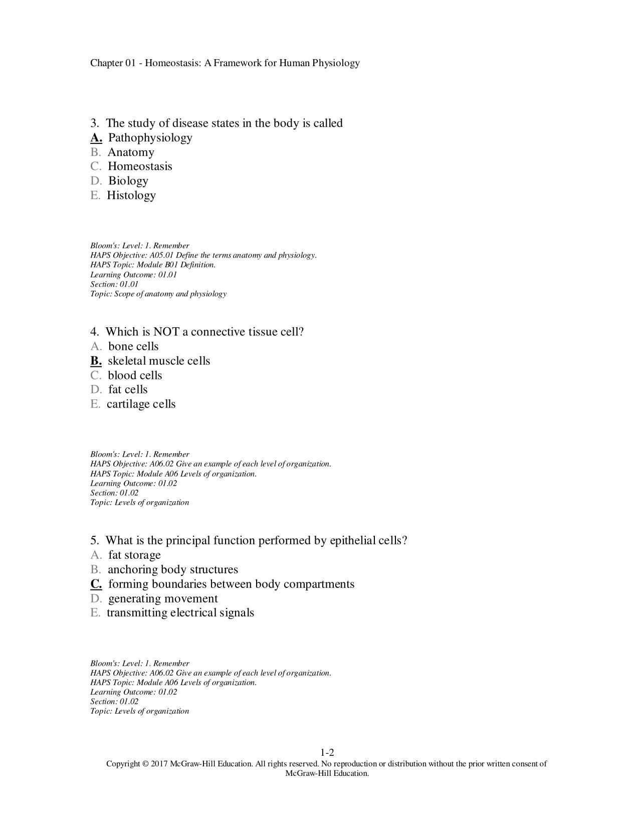 Test Bank For Vander’s Human Physiology 14th Edition ISBN 9781259294099 All Chapters Latest Update PDF Download 2025/2026