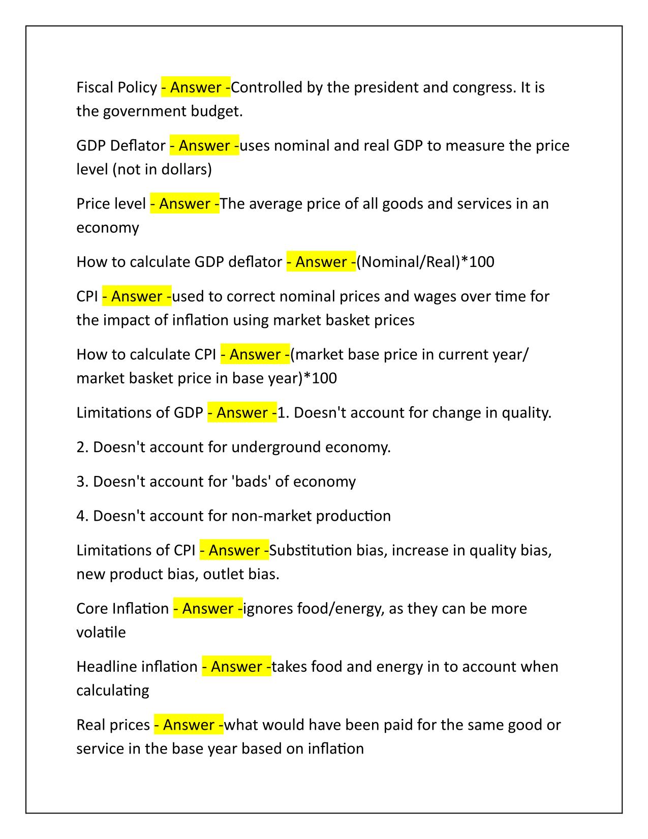 Econ 104 Final Goffe Exam Q&A Latest Update 2025
