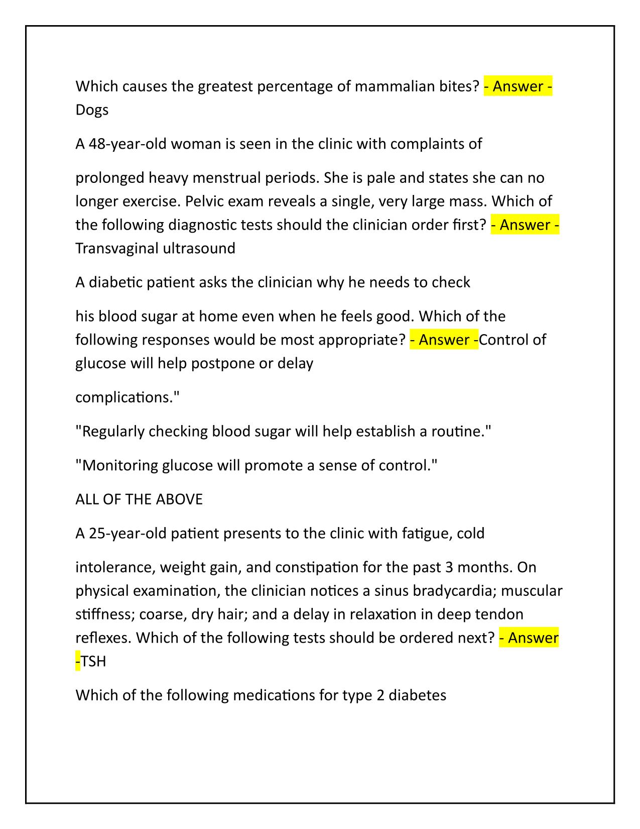 NR 511 Final Exam Questions and Correct Answers Latest Update