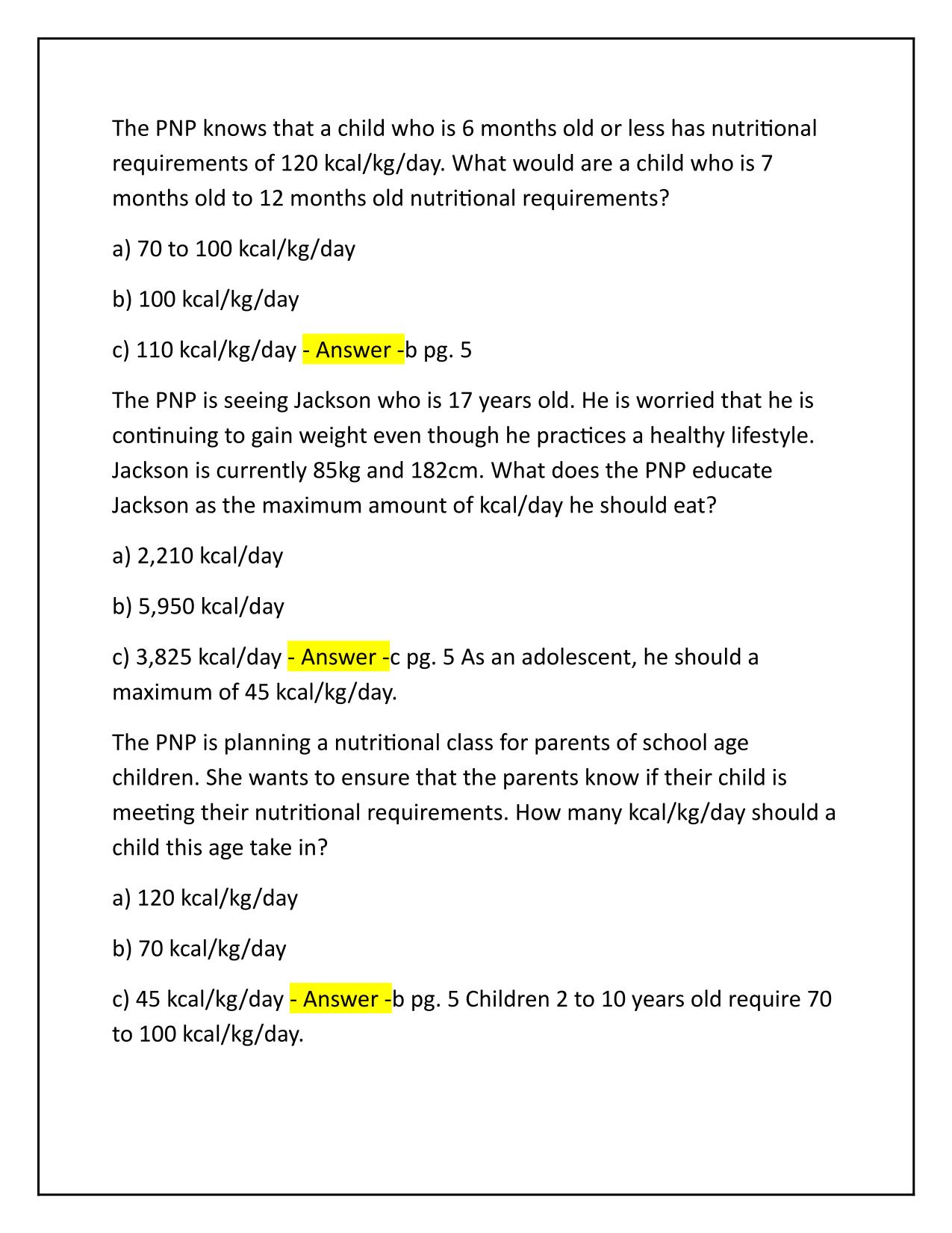 Primary Care PNP Exam Review Additional Review Questions and Correct Answers 2025