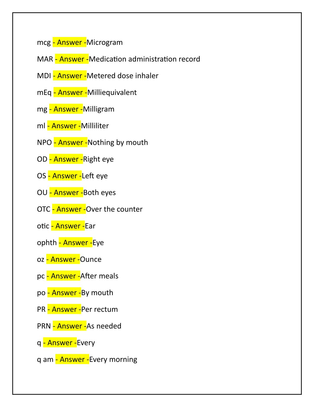 Medication Aide Quiz with Correct Answers 2025