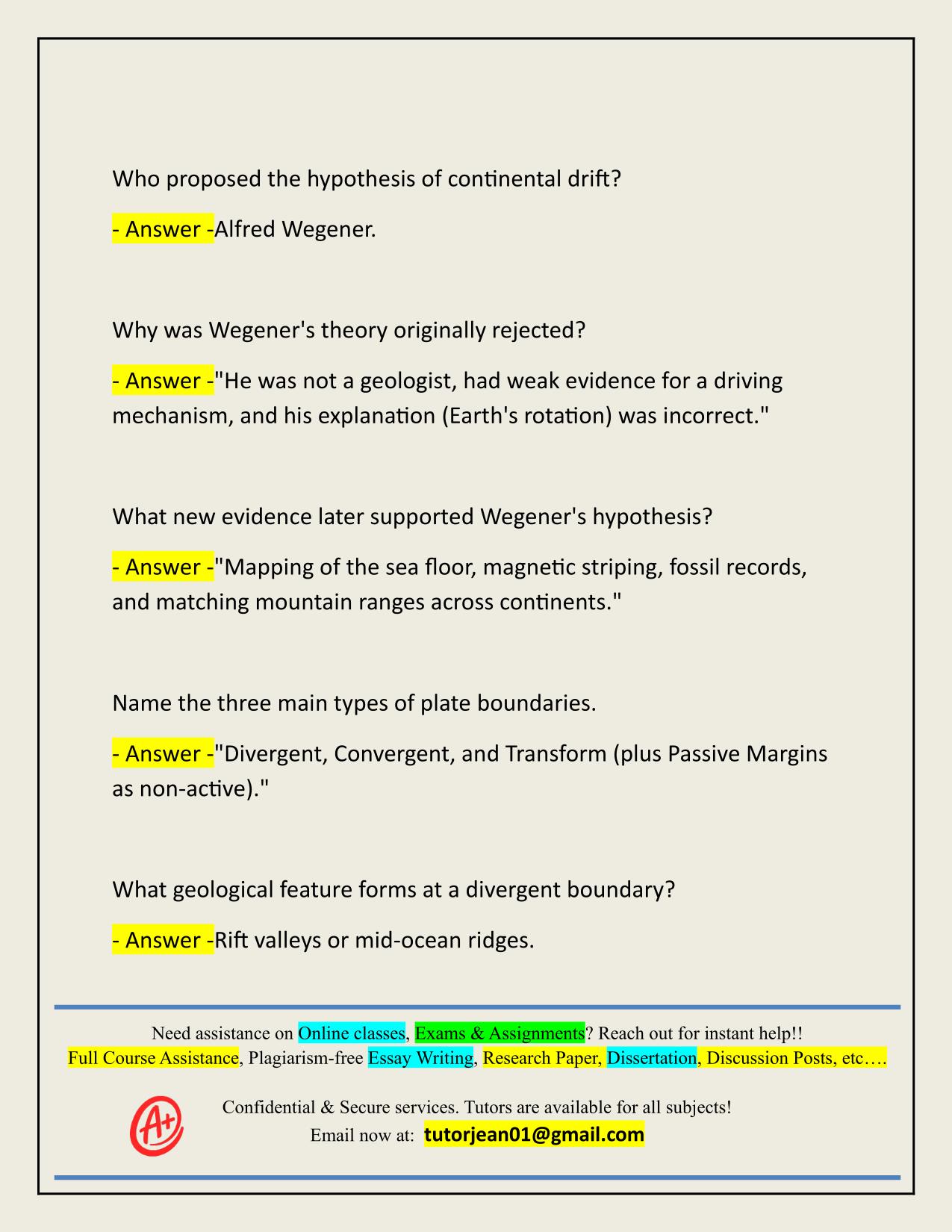 EOSC210 MIDTERM EXAM ACTUAL 2025/2026 WITH VERIFIED ANSWERS