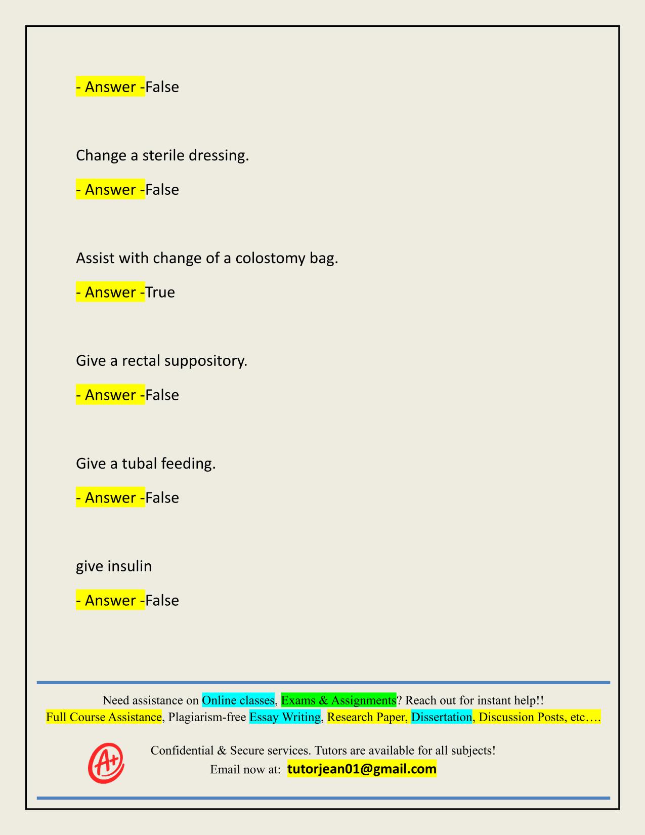 PCA COMPETENCY TEST (GEORGIA EXAM) ACTUAL 2025/2026 CORRECTLY ANSWERED