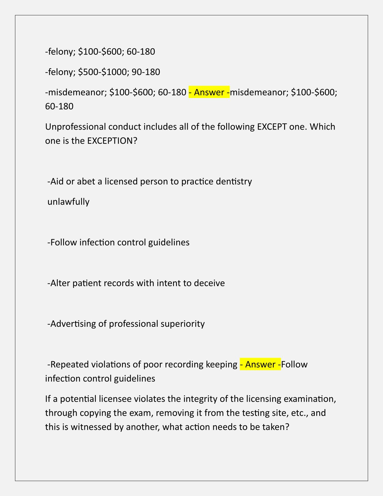 California RDH Law and Ethics exam Correctly Answered Latest Update