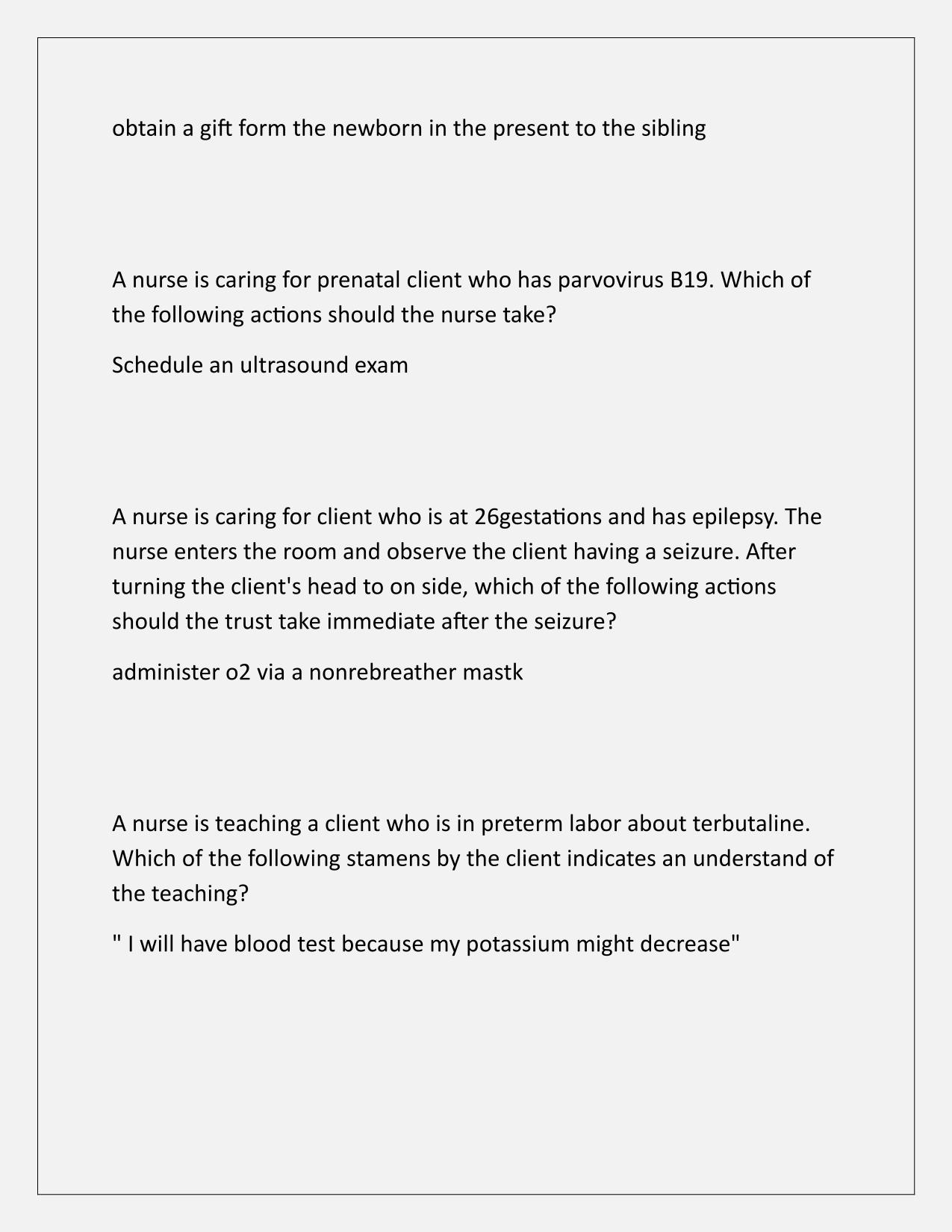RN Maternal Newborn Online Practice 2025 B