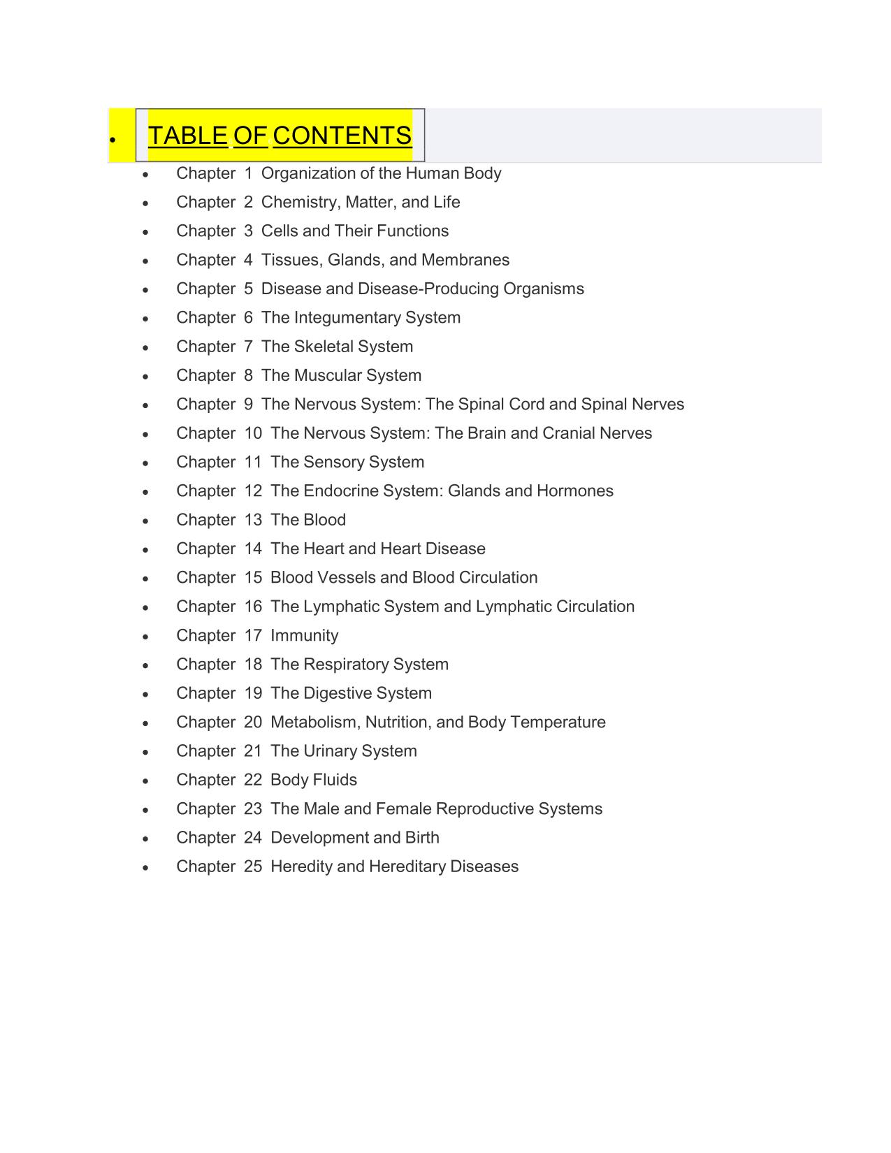 Test Bank Memmlers Structure and Function of the Human Body 14th Edition Cohen ISBN 9781284564471