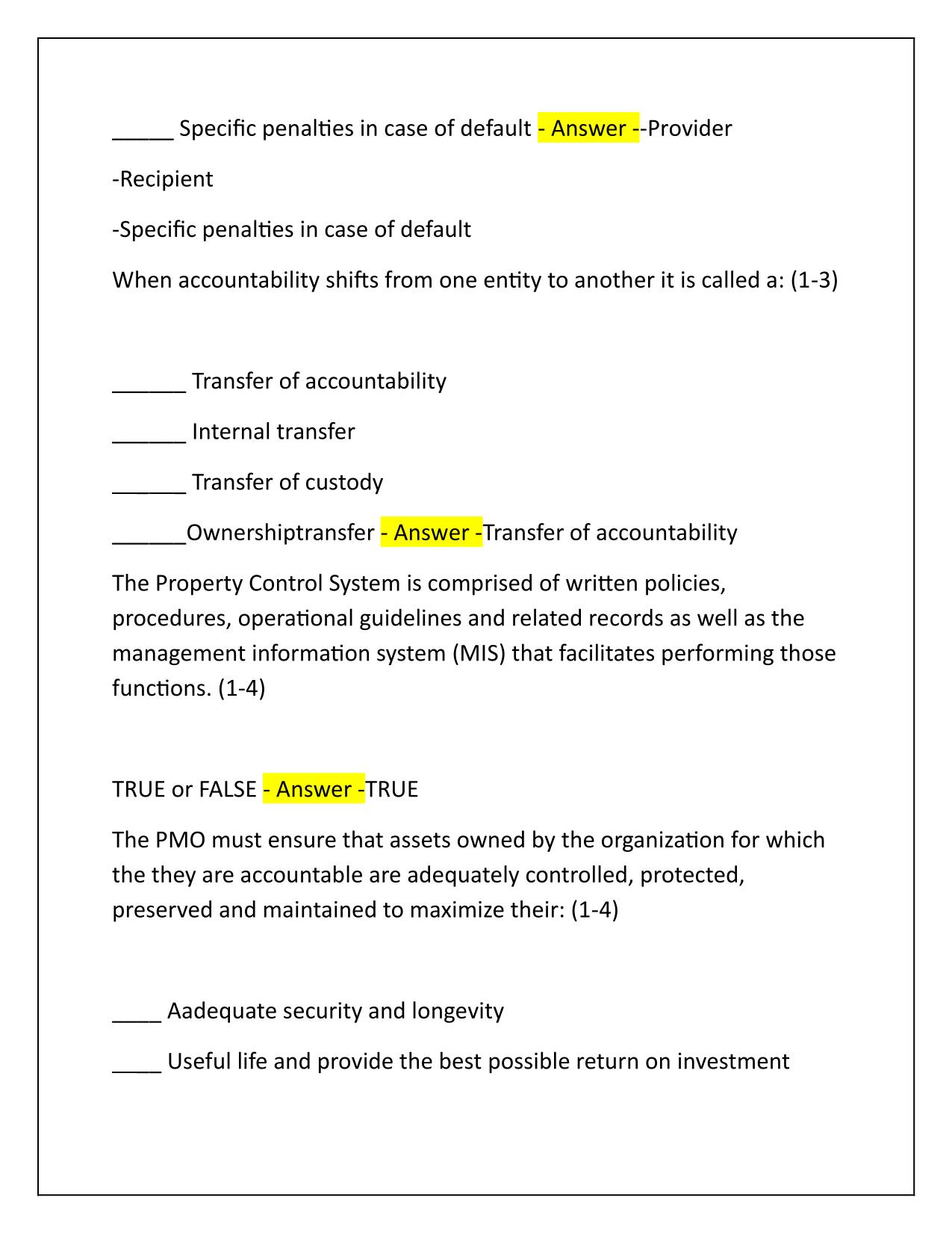 CPPS Exam Chapters 1-11 Q&A Latest Update