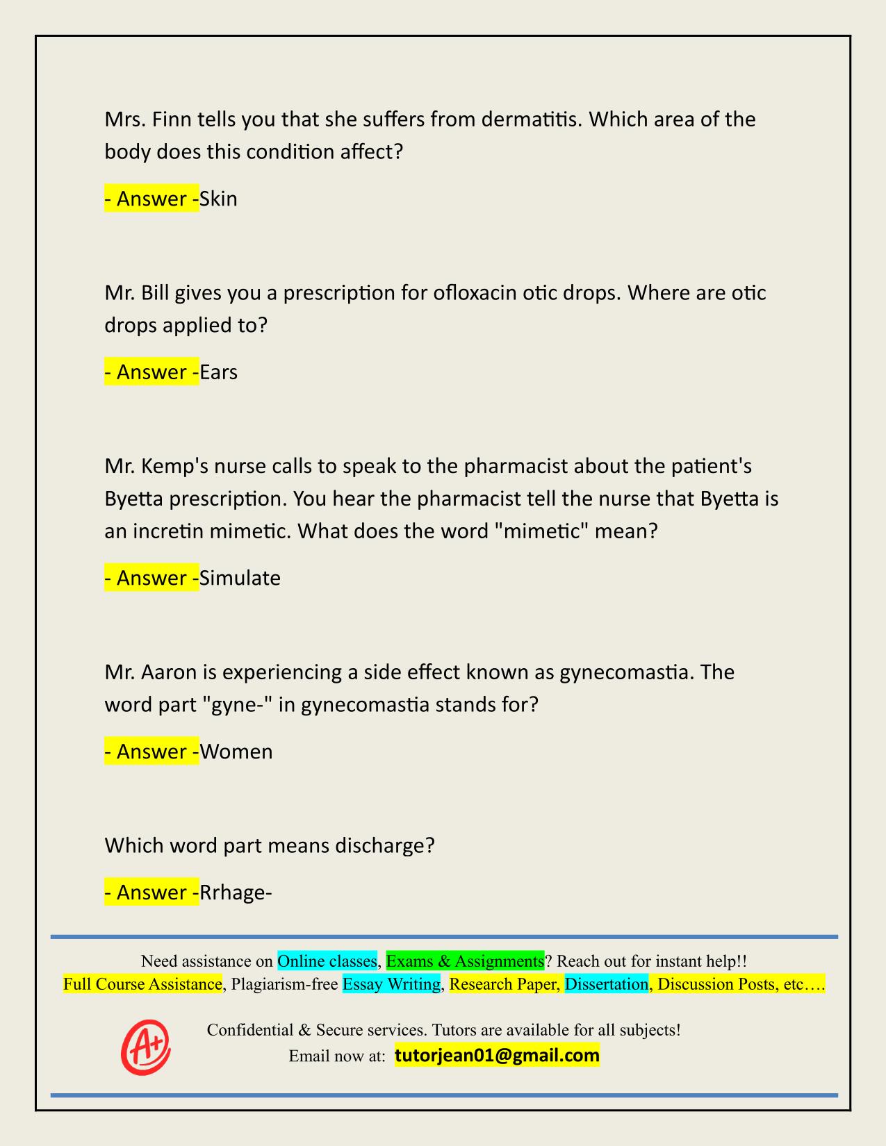 RITE AID PTU ACTUAL 2025/2026 Q&A 100% PASS