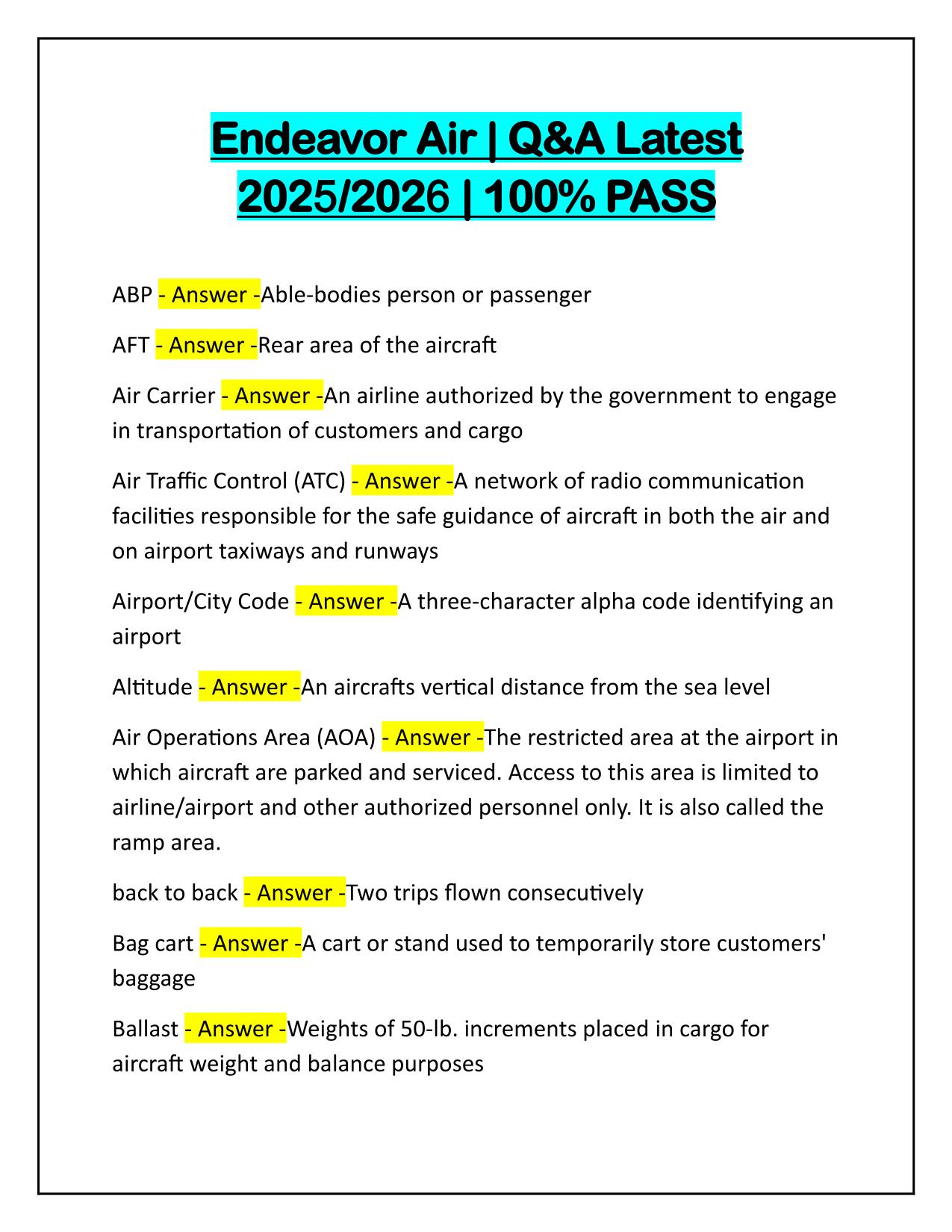 Endeavor Air Q&A Latest Update 2025