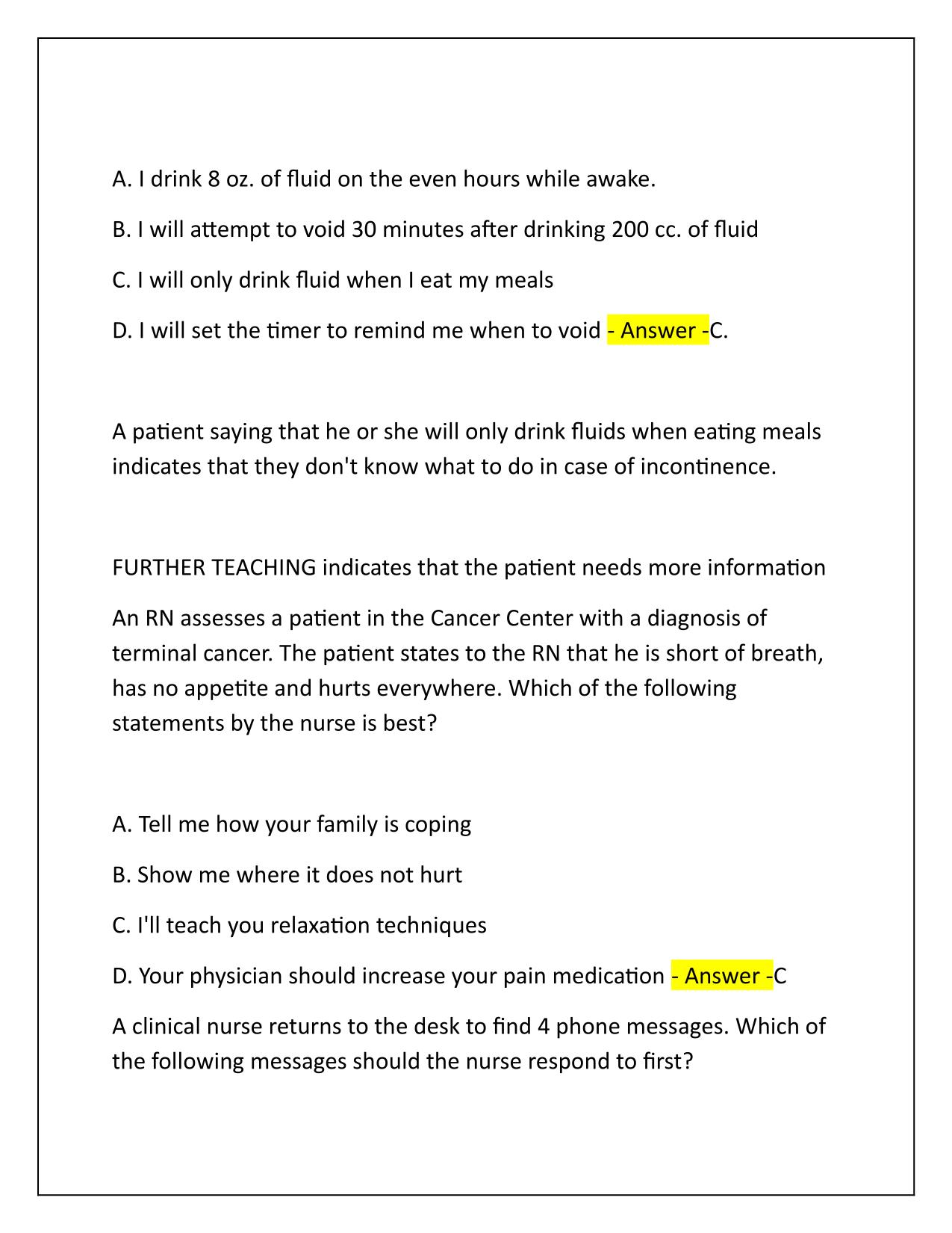Med-Surg Certification Practice Q&A Latest Update 2025-2026
