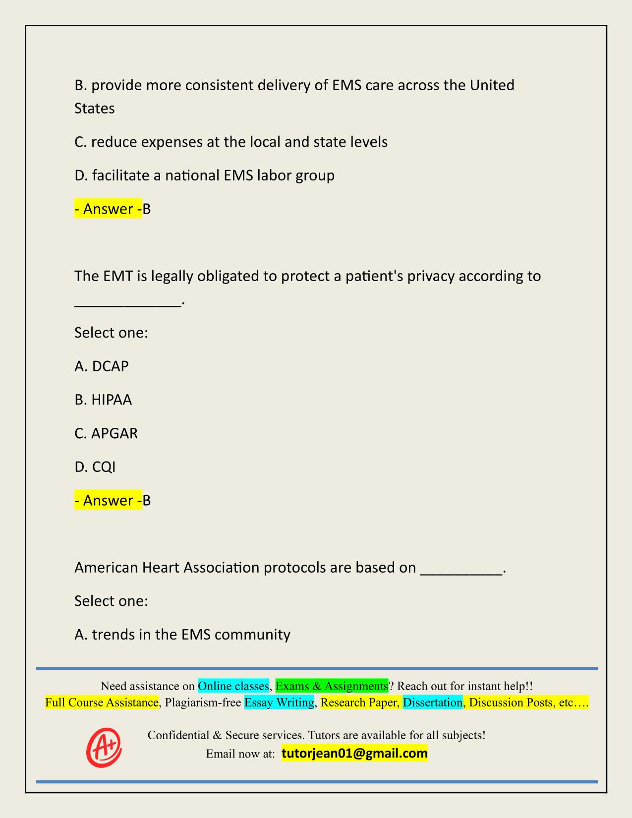 EMT-B FINAL PREP (JBL QUIZZES) ACTUAL 2025/2026 UPDATED